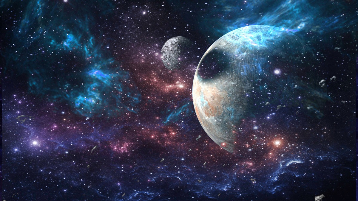 Image of Papermoon Fototapete »Planeten und Galaxie«, Vliestapete, hochwertiger Digitaldruck, inklusive Kleister bei Ackermann Versand Schweiz
