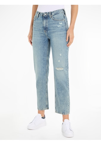 Straight-Jeans »CLASSIC STRAIGHT HW A MIO WRN«, mit Logostickerei