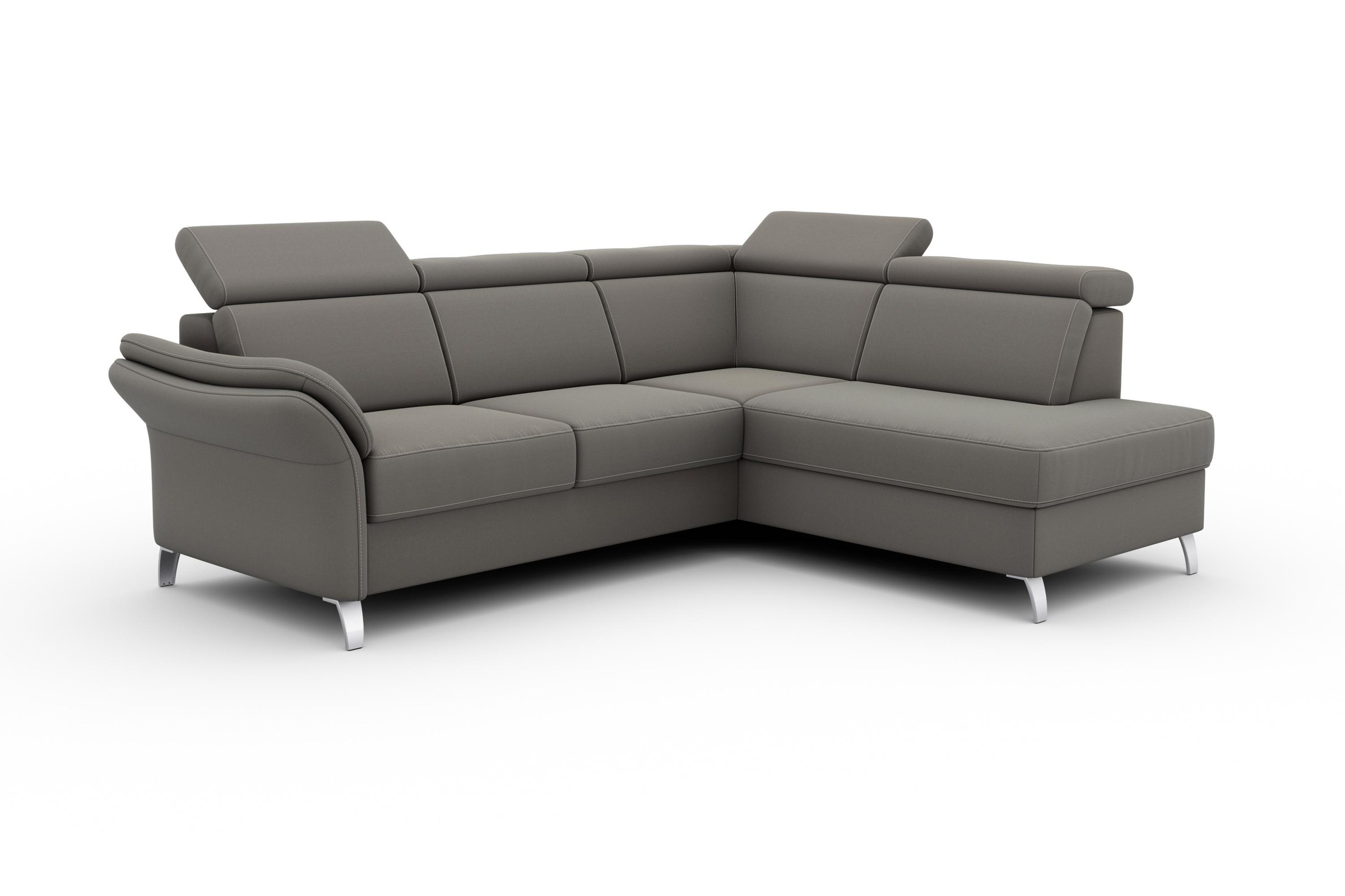 sit&more Canapé d'angle »Vincenzo L-Form« inklusive Kopfteilverstellung, wahlweise mit Bettfunktion, Bettkasten