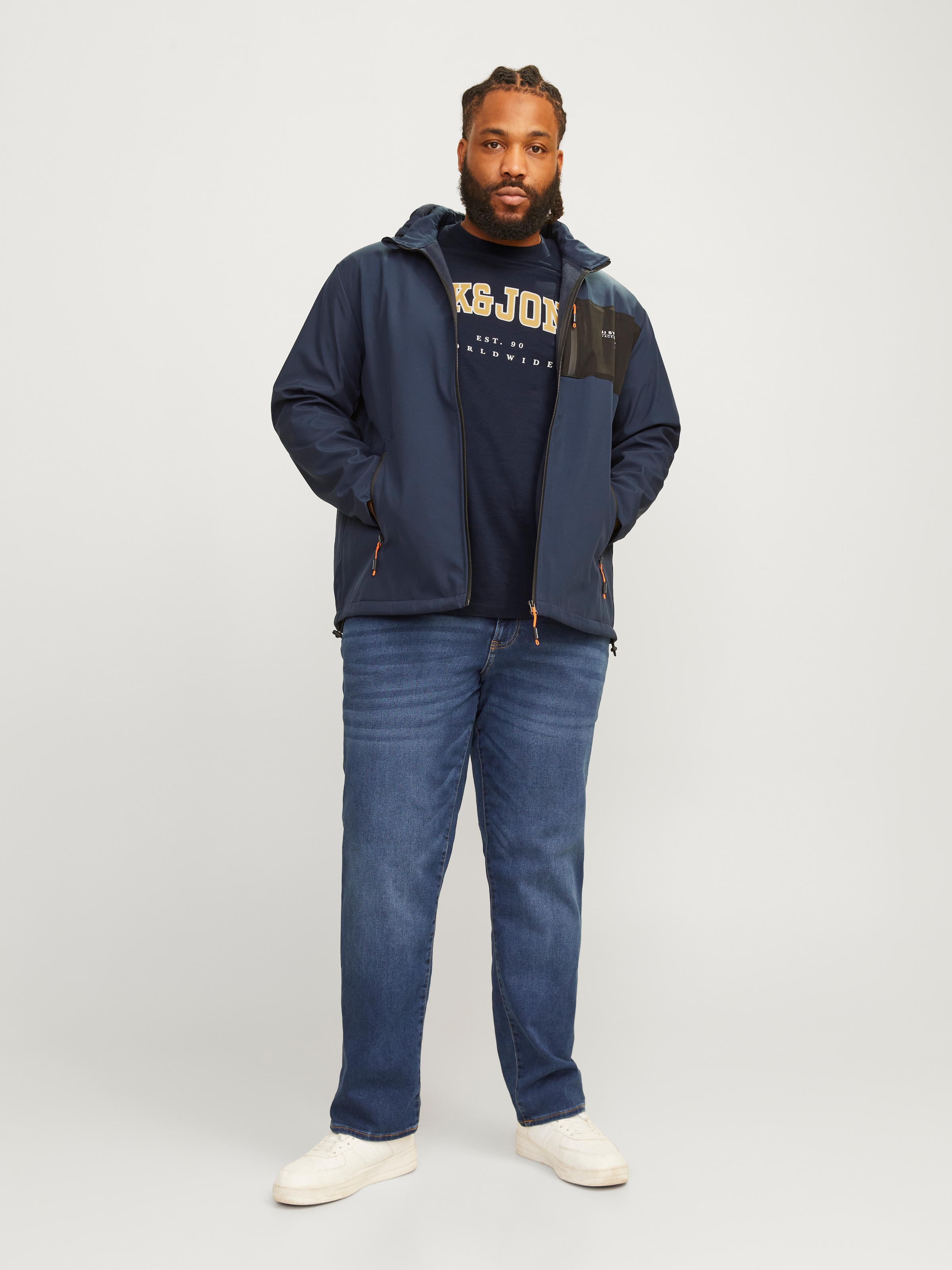 Jack & Jones PlusSize T-Shirt »JJECALEB VARSITY TEE SS O-NECK NOOS PLS«
