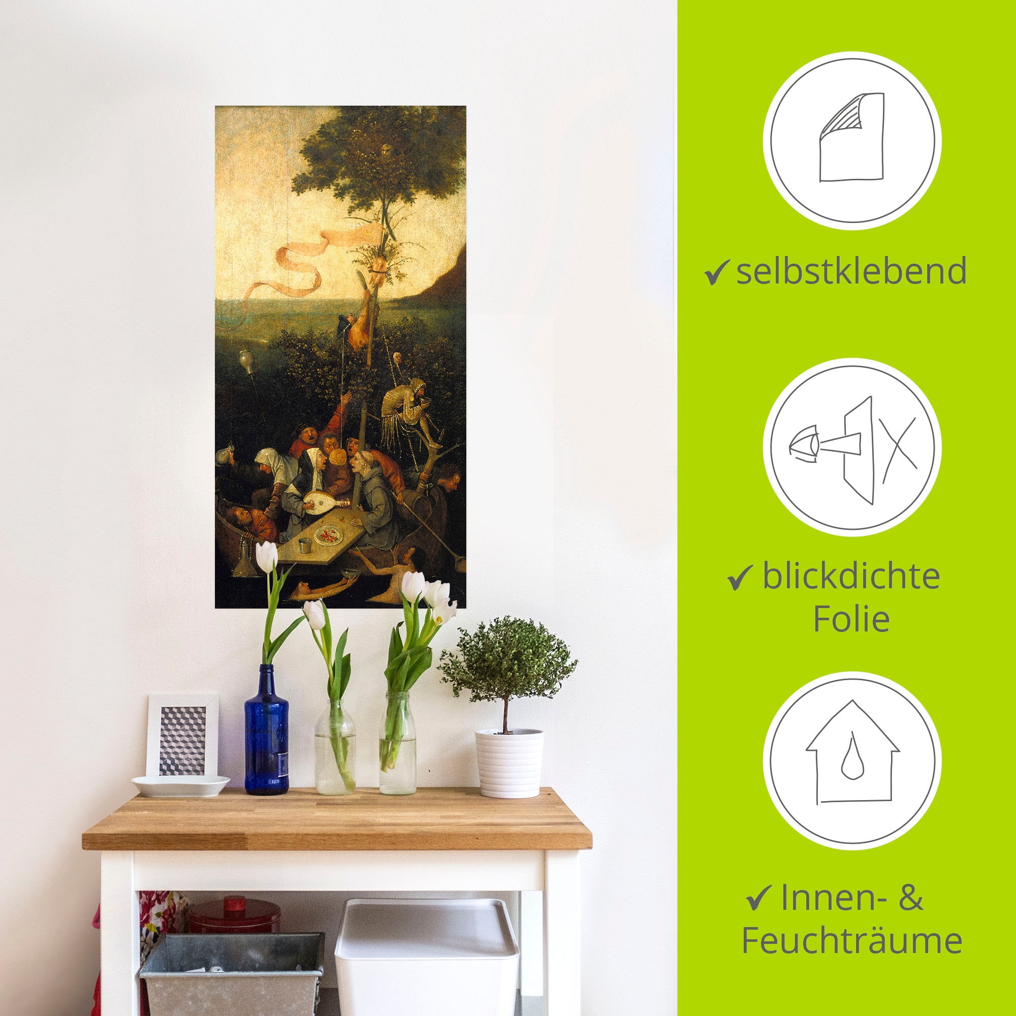 Artland Wandbild »Das Narrenschiff.«, Gruppen & Familien, (1 St.), als Leinwandbild, Wandaufkleber in verschied. Grössen