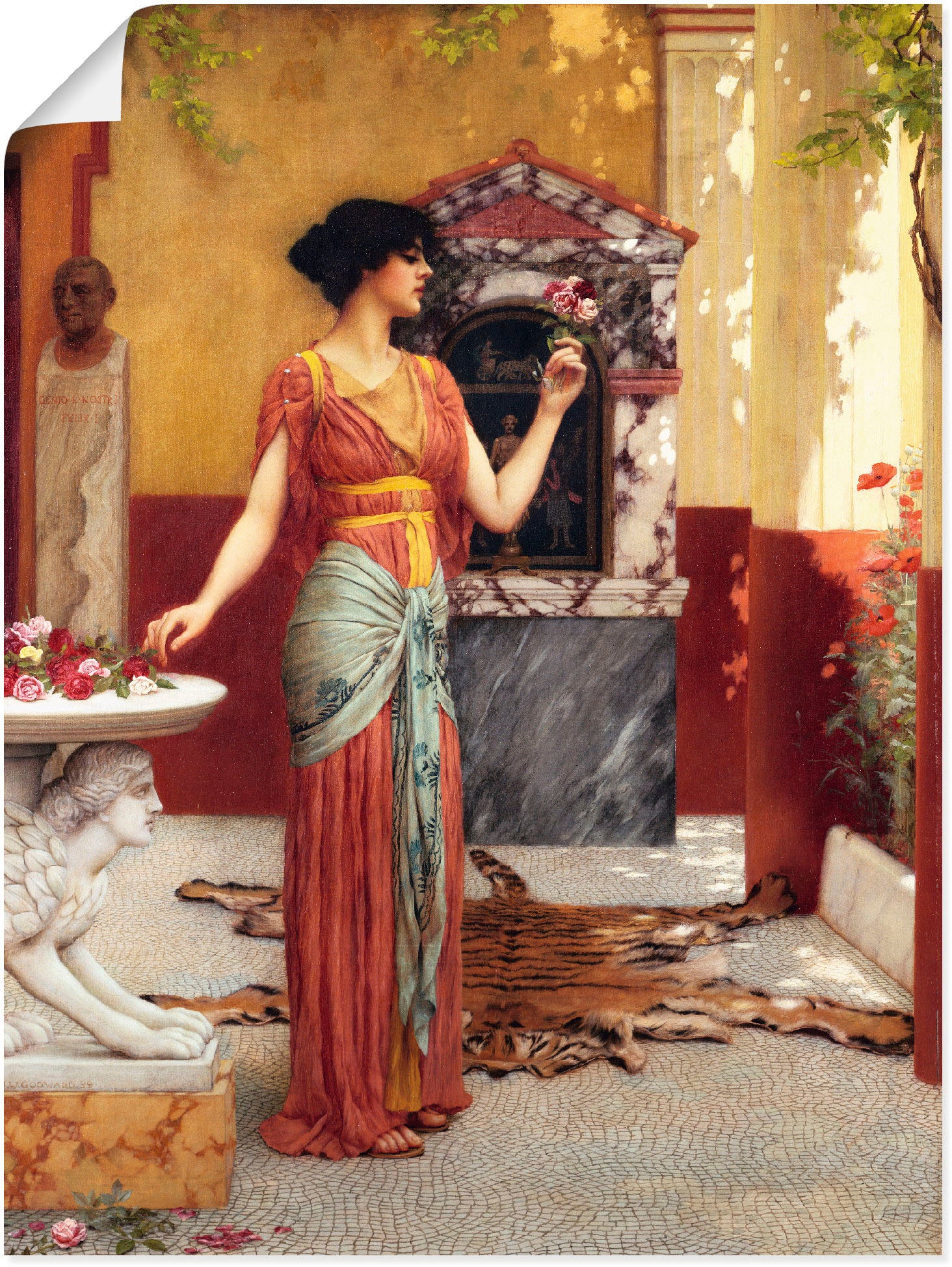 Image of Artland Wandbild »Der Blumenstrauss. 1899«, Frau, (1 St.), in vielen Grössen & Produktarten -Leinwandbild, Poster, Wandaufkleber / Wandtattoo auch für Badezimmer geeignet bei Ackermann Versand Schweiz