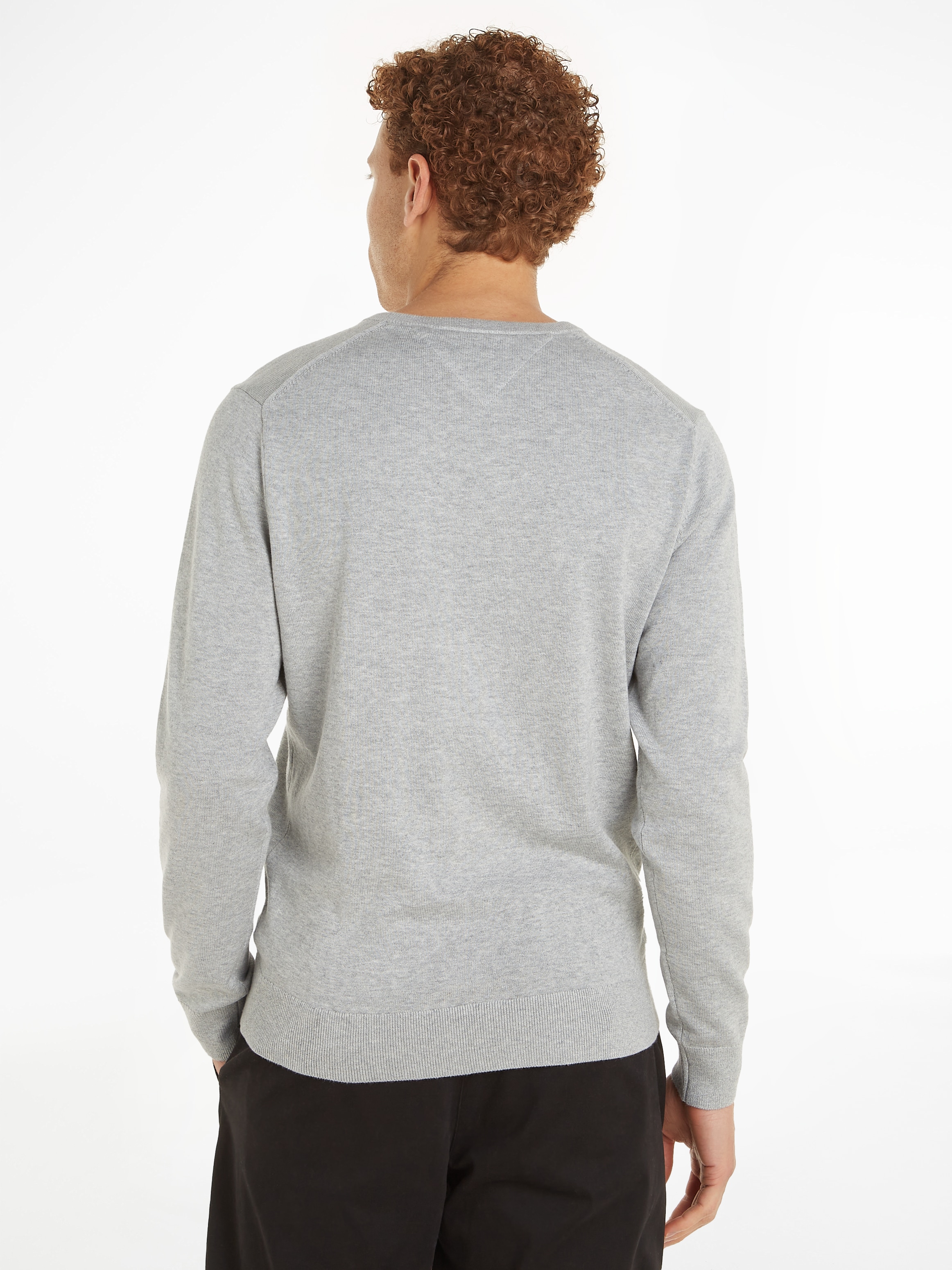 Tommy Hilfiger Rundhalspullover »ESSENTIAL COTTON CREW NECK«, 100% Baumwolle Crewneck Regular Fit Premium Mode