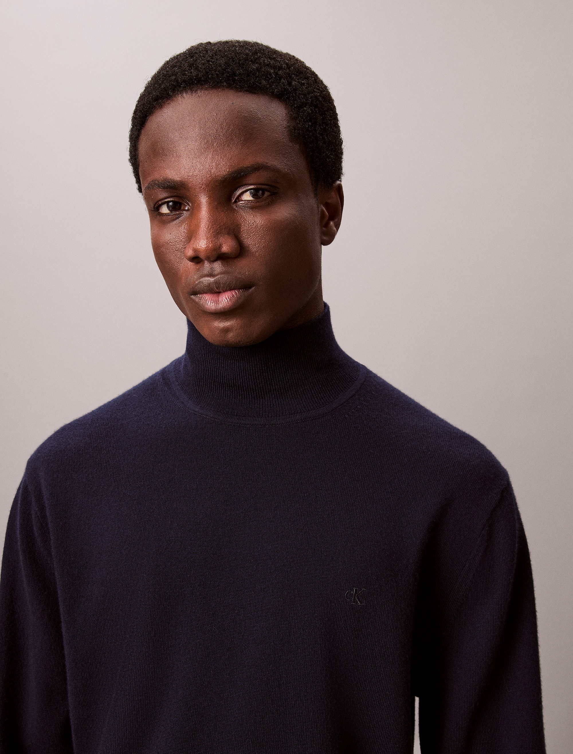 Calvin Klein Pull à col montant »LS MERINO MOCK NECK SWTR 14GG« Mit Rundhalsausschnitt, regular fit