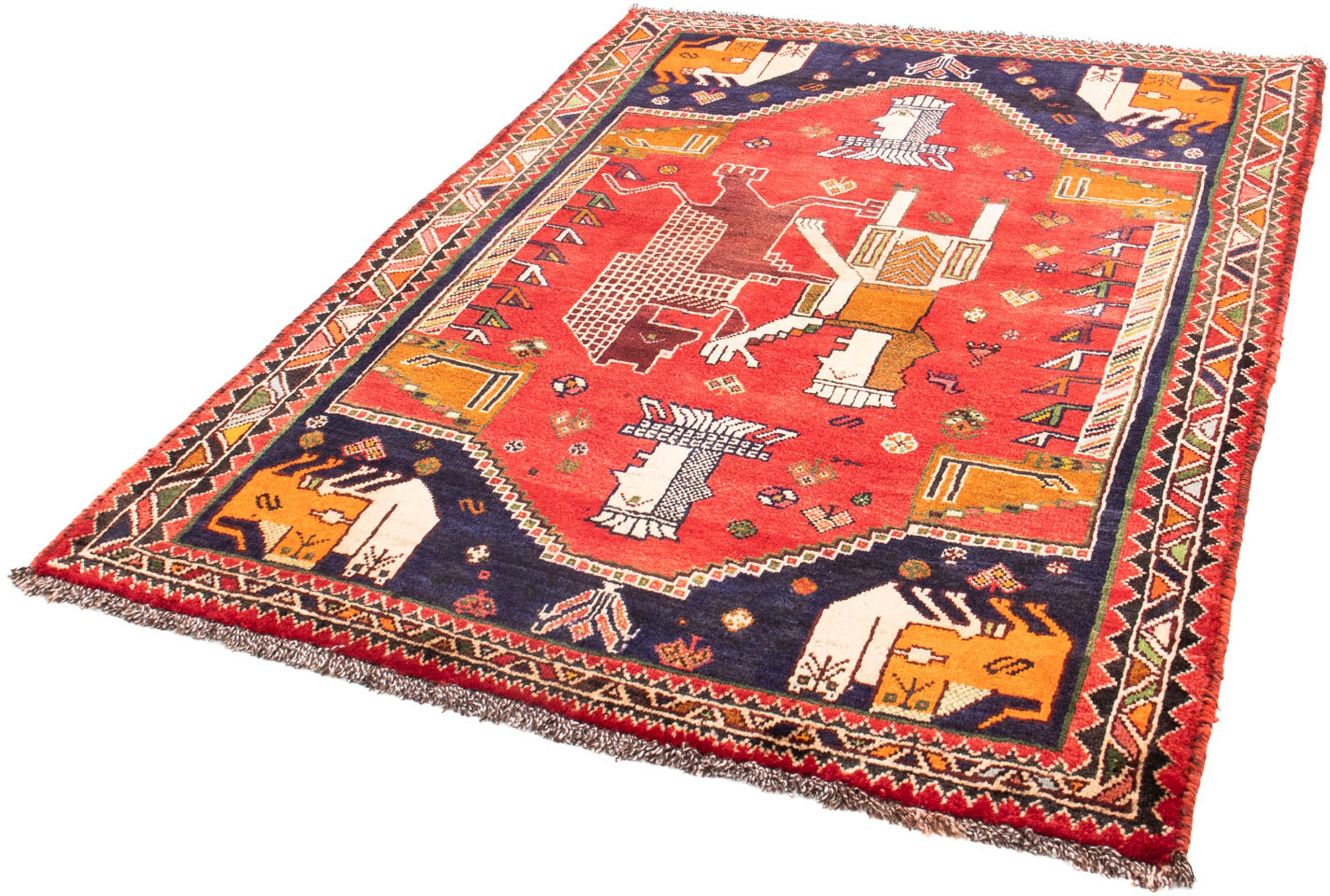 Image of morgenland Orientteppich »Perser - Nomadic - 172 x 130 cm - rot«, rechteckig, 10 mm Höhe, Wohnzimmer, Handgeknüpft, Einzelstück mit Zertifikat bei Ackermann Versand Schweiz