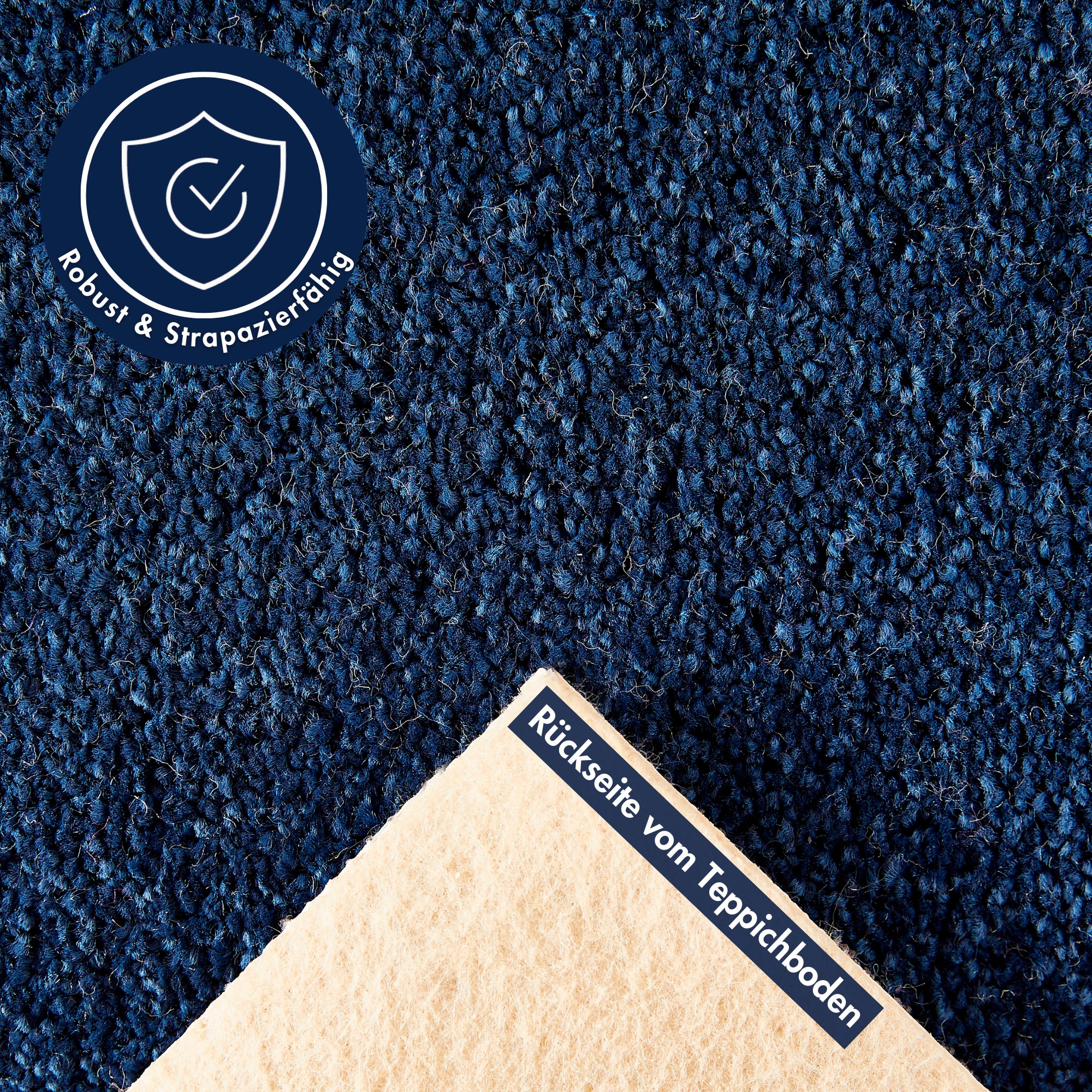 Andiamo Teppichboden »Sophie, Frisee-Velours, Made in Netherlands«, rechteckig, 12 mm Höhe, Uni Farben, Breite 400 cm oder 500 cm, strapazierfähig & pflegeleicht