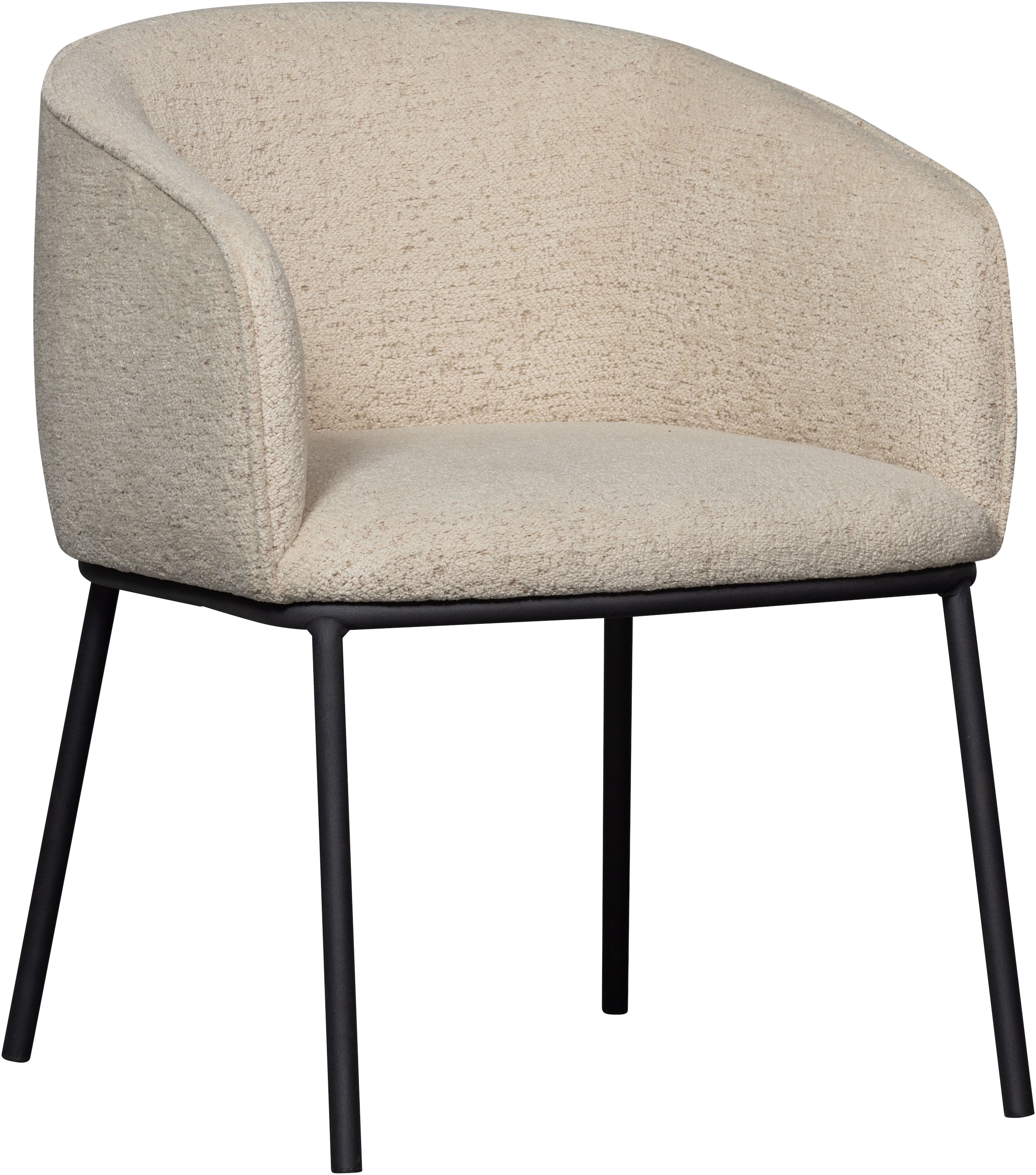 WOOOD Chaise de salle à manger »Leon mit Happy-Bouclé-Bezug und Metallgestell, B 61 x T 63 x H 77 cm« () Capacité de charge 100 kg, facile à monter, facile d'entretien