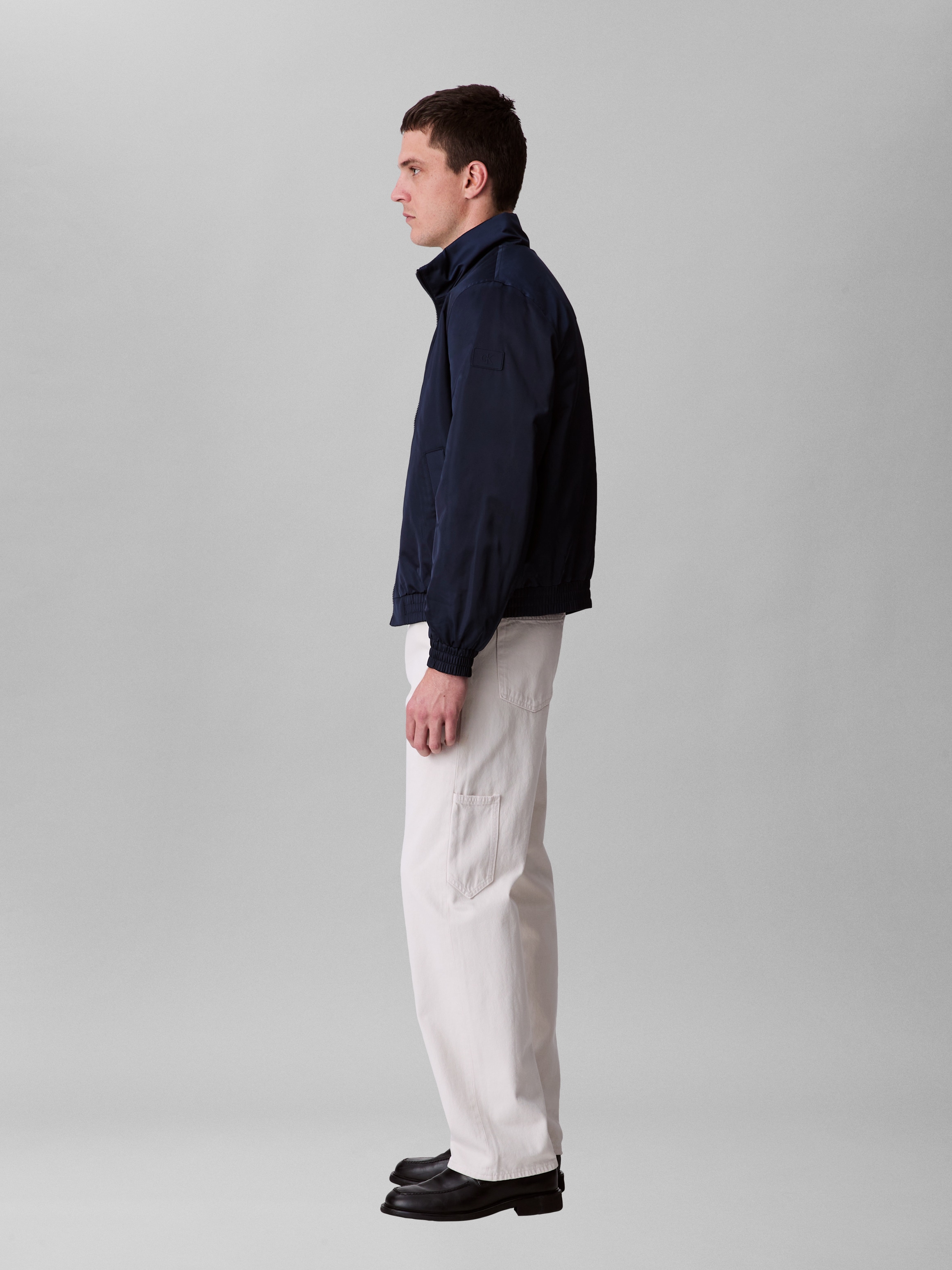 Calvin Klein Jeans Bomberjacke »LS PADDED HARRINGTON JACKET« ohne Kapuze Mit Rundhalsausschnitt mit Stehkragen