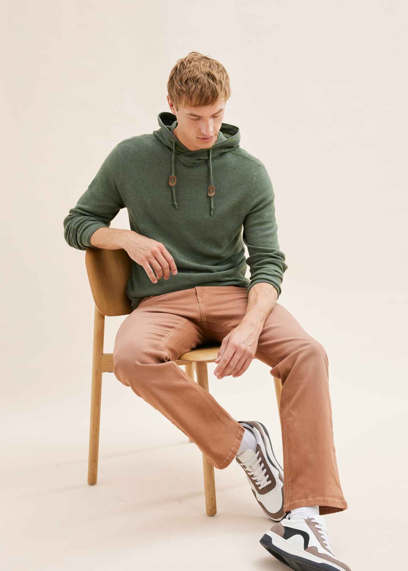 bonprix Pull en tricot »Kapuzenpullover mit Baumwolle« Kapuzenpullover mit Baumwolle