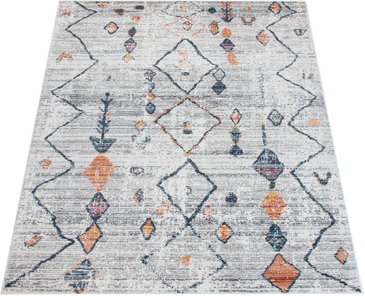 Image of Paco Home Teppich »Kayacik 571«, rechteckig, 8 mm Höhe, Kurzflor, Rauten Muster, ideal im Wohnzimmer & Schlafzimmer bei Ackermann Versand Schweiz