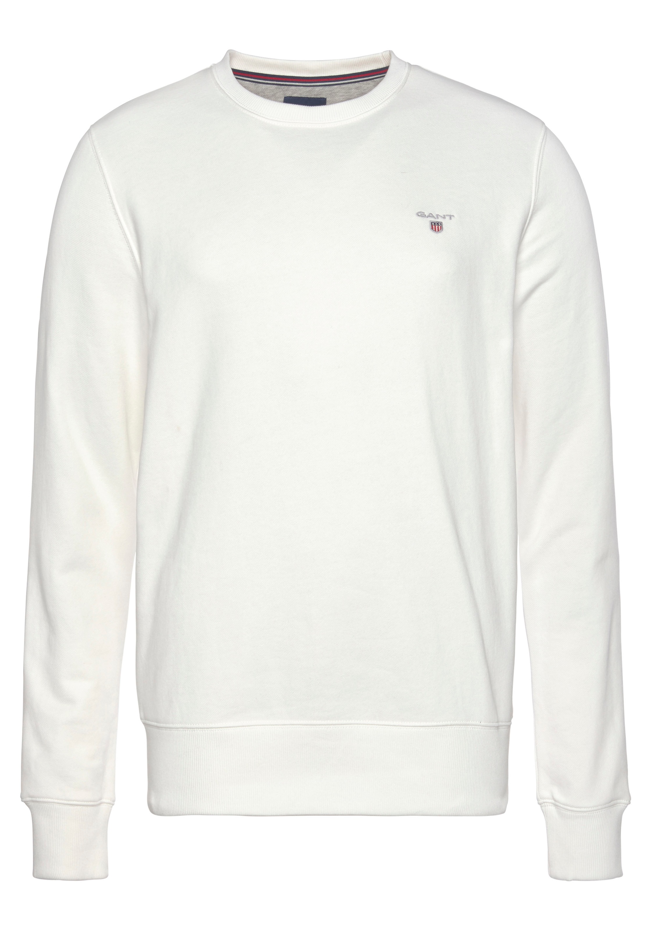 Gant Sweatshirt »ORIGINAL C-NECK SWEAT«, mit Rippbündchen an Saum und Ärmel