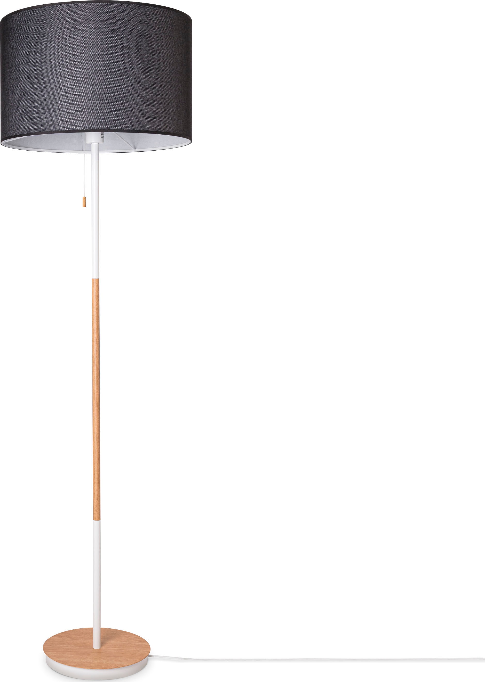 Paco Home Stehlampe »EK CA UNI COLOR«, Stoffschirm Wohnzimmer Skandi Standleuchte E27 Einfarbig Stofflampe