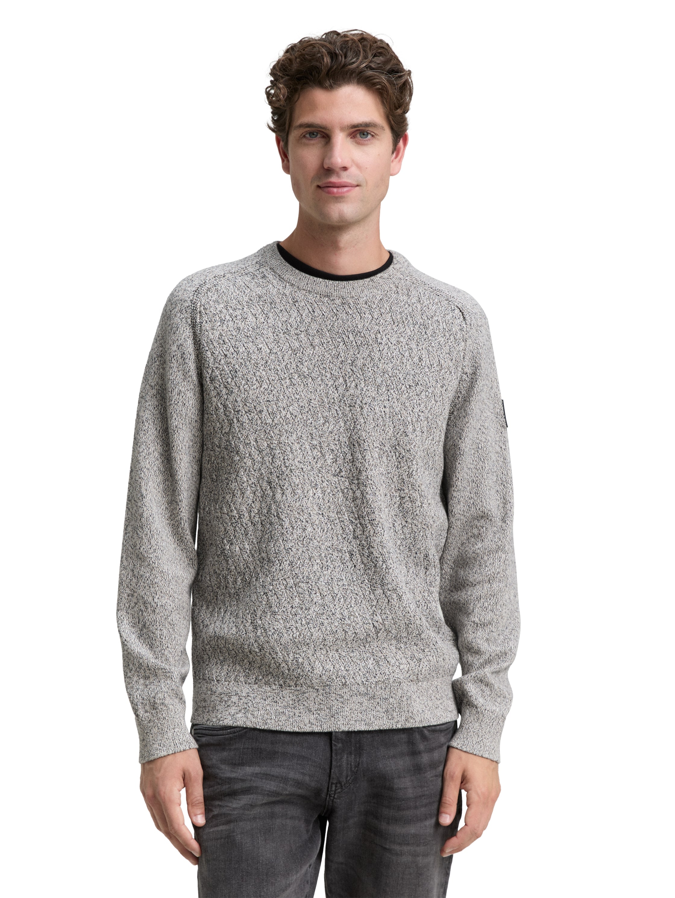 Image of TOM TAILOR Strickpullover mit Logo Stickerei am Arm