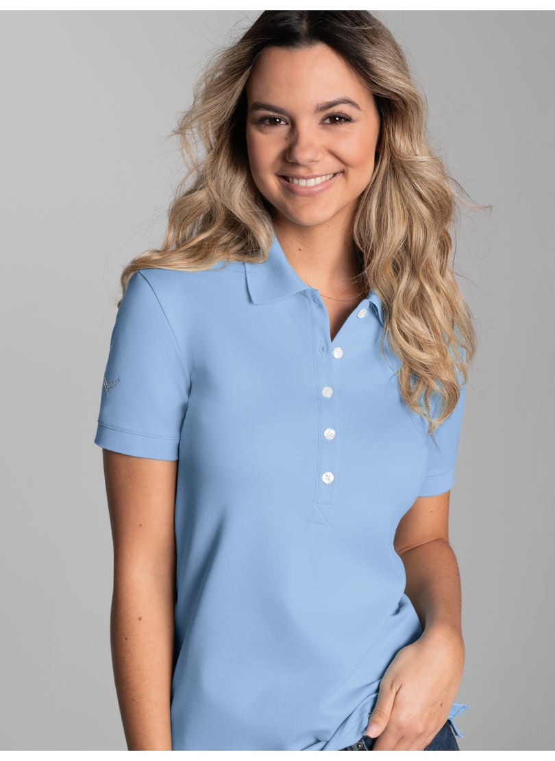 Image of Trigema Poloshirt "TRIGEMA Poloshirt mit Kristallsteinen" 1