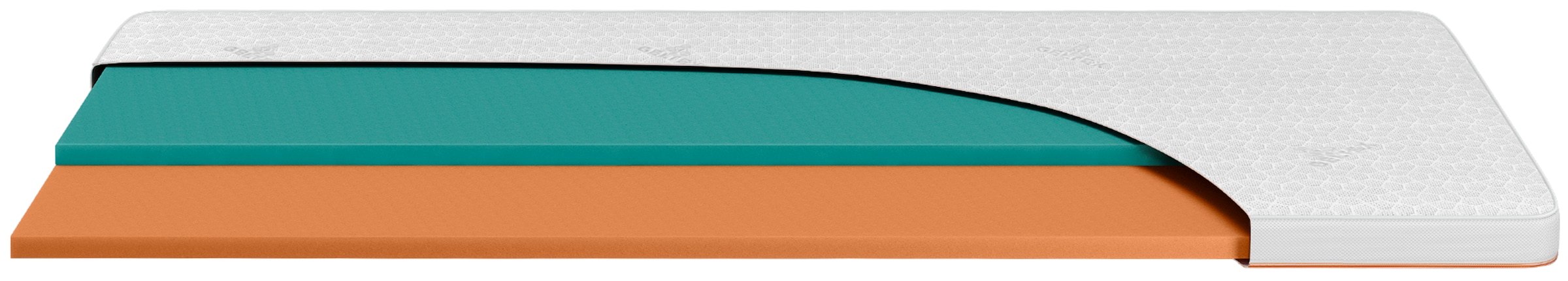 Beka® »Gelschaum Topper GELTEX® Next Horizon Soft Cool« Mousse GELTEX® 100%, 7 cm de hauteur, RG43, réversible, côté housse rafraîchissant