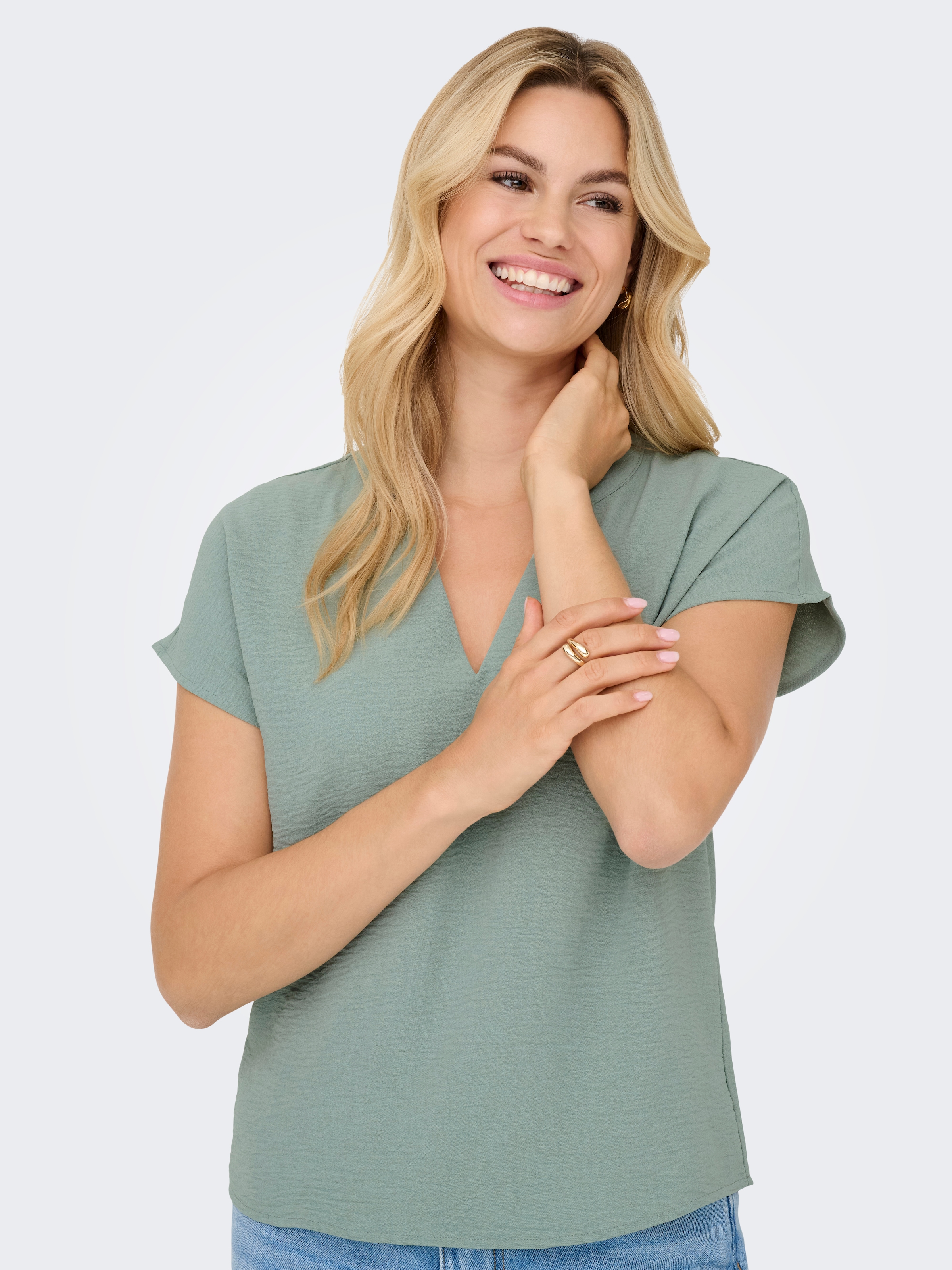JDY Chemisier à chemise »JDYLION S/S TOP WVN NOOS«