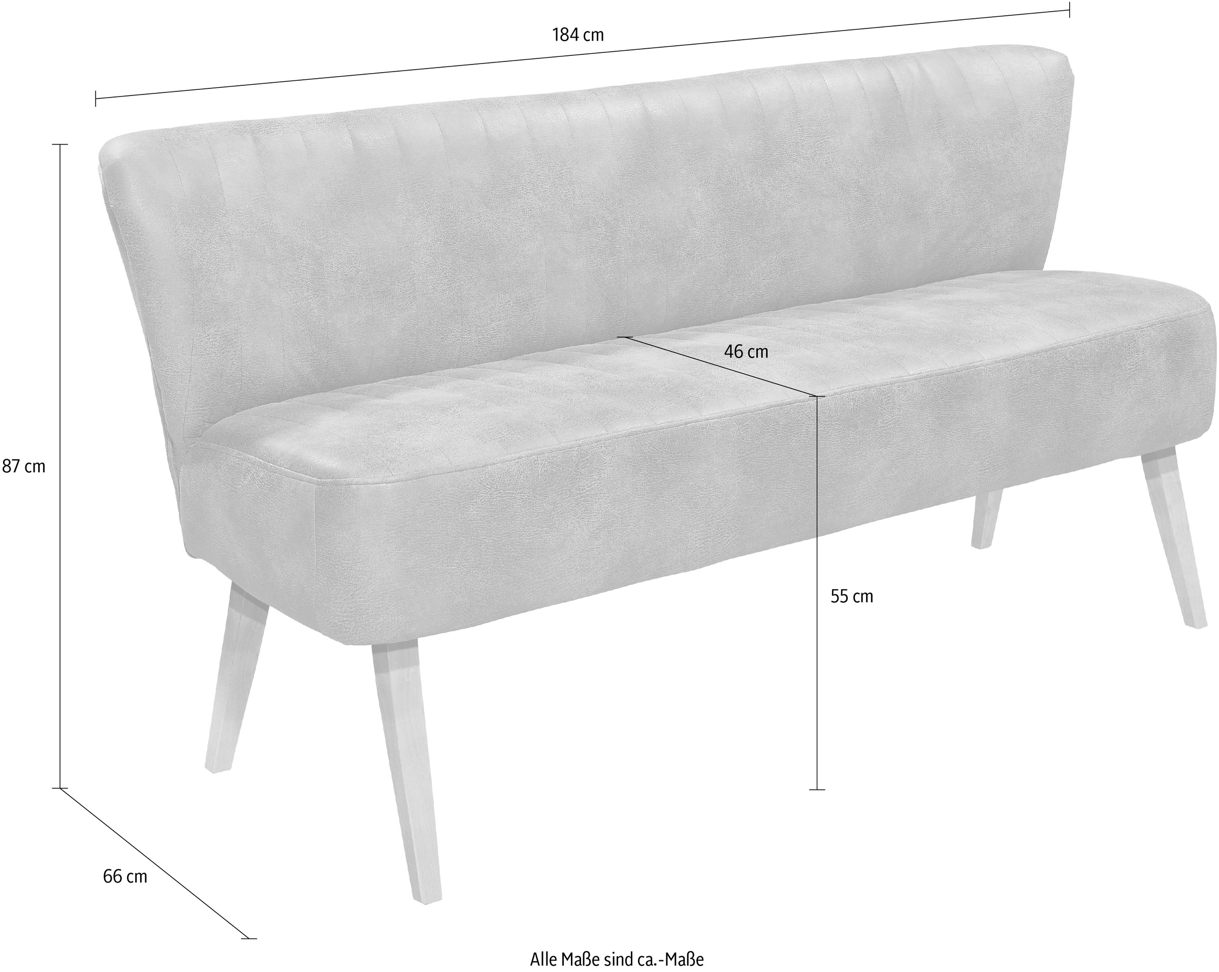 ED EXCITING DESIGN Bank »Marcel«, als 2- oder 3-Sitzer, Küchensofa, Küchenbank