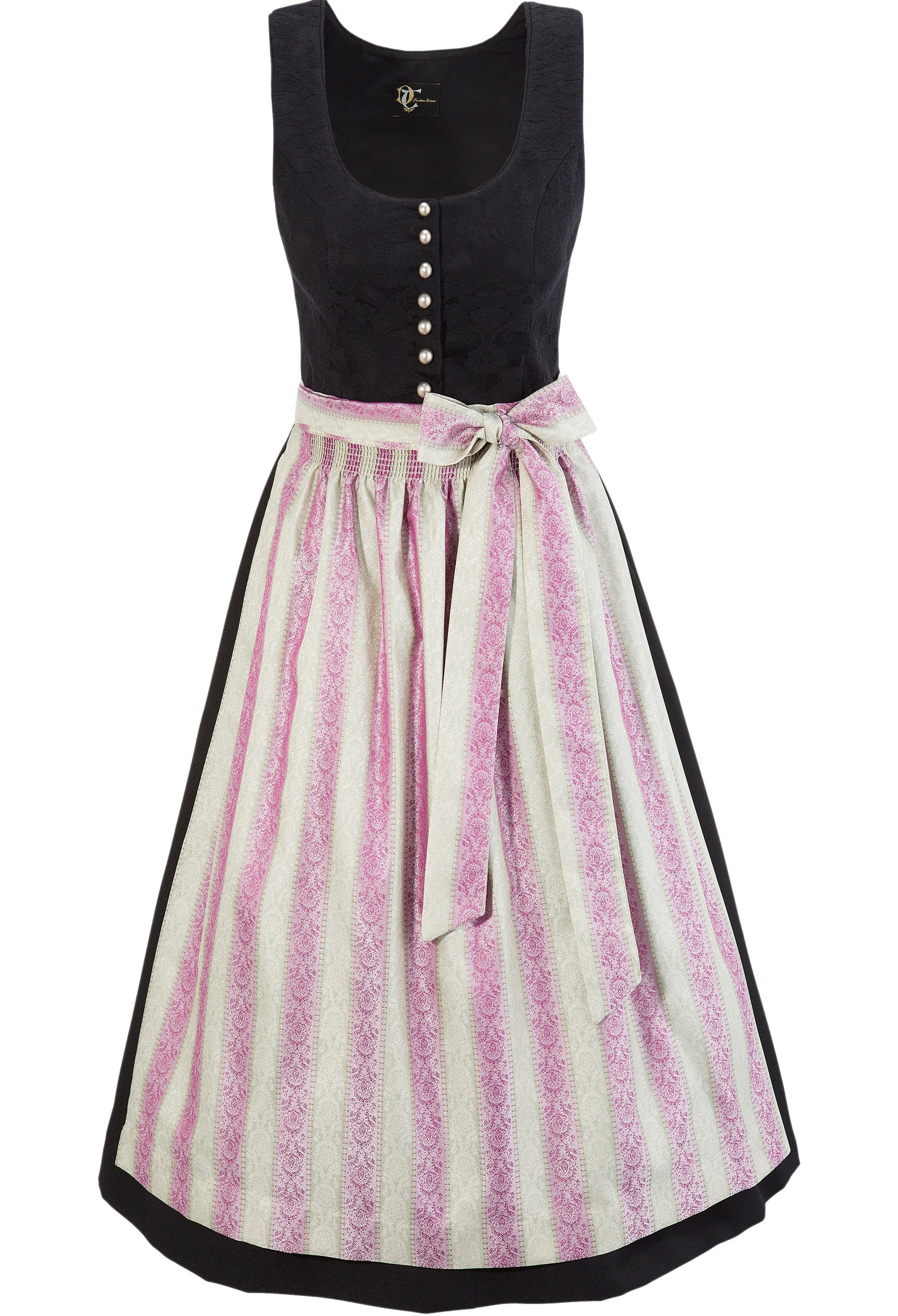 Turi Landhaus Dirndl midi mit Prägemuster