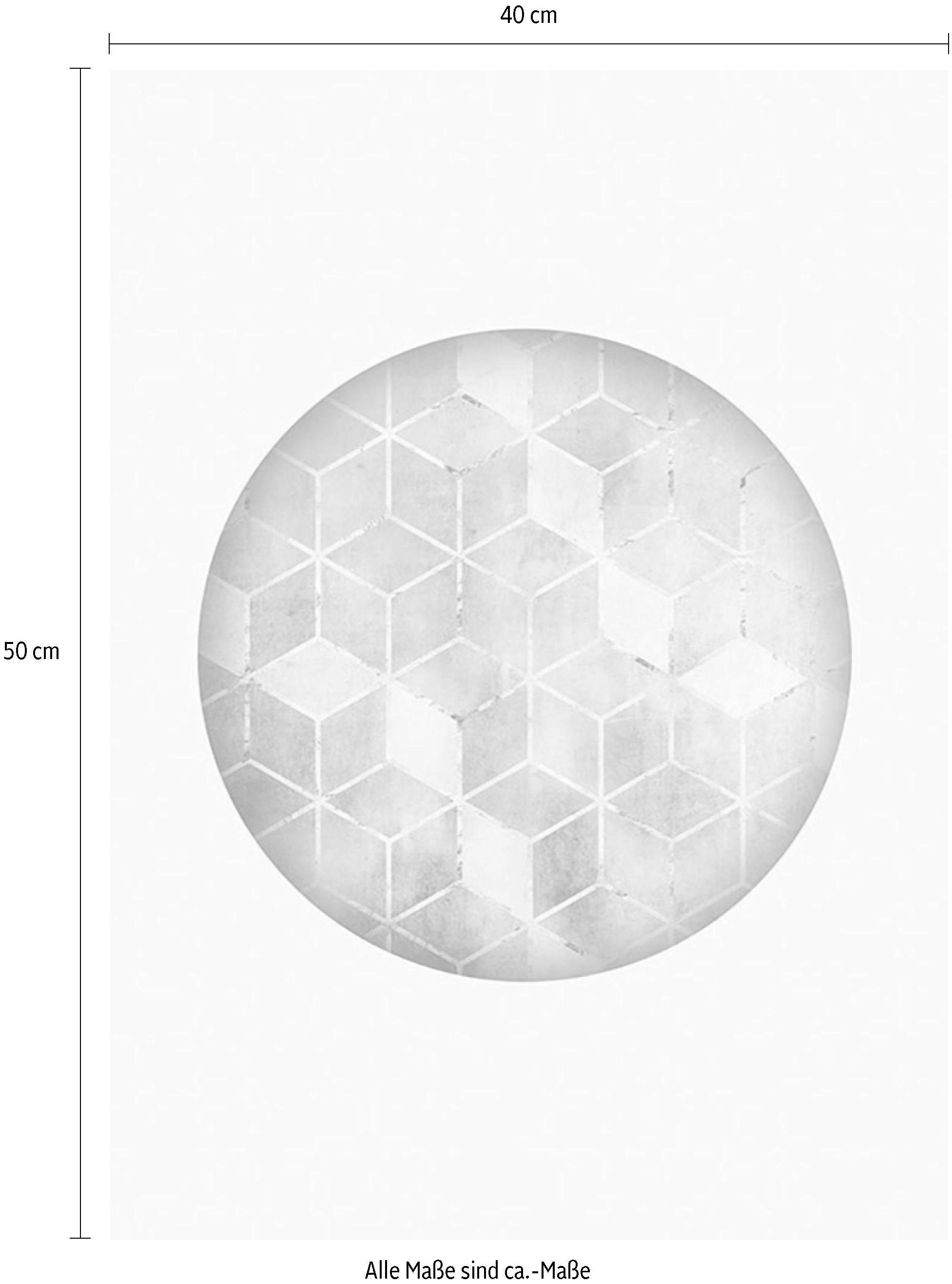 Komar Bild »Mosaik Circle Rosso« Formen | Kunst 1 Stk. tlg. Wandbild zur Dekoration - ohne Rahmen