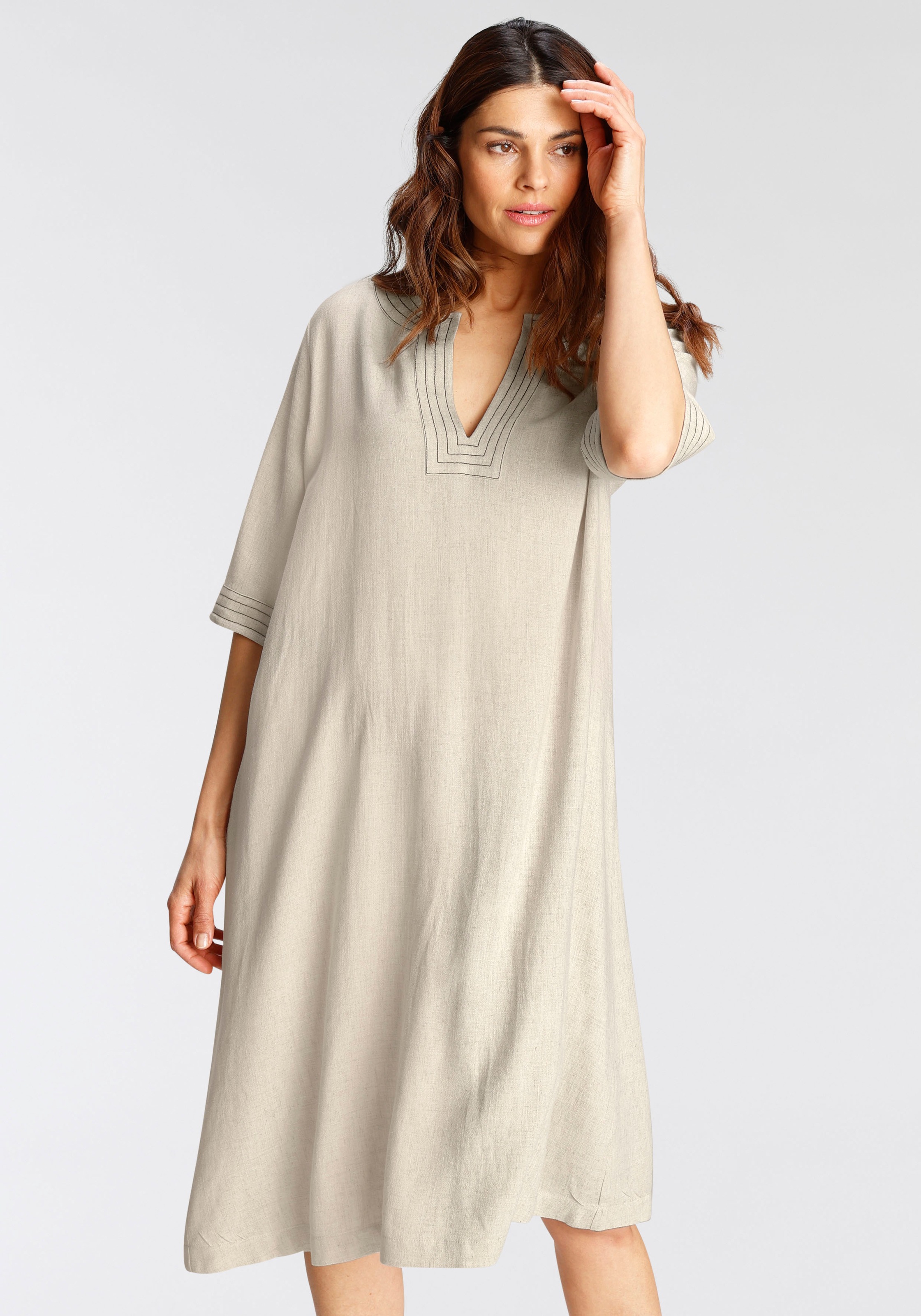 Image of Masai Tunikakleid »Nydele«, Aufwendige Biesenstickerei am Ausschnitt und Ärmelsaum bei Ackermann Versand Schweiz