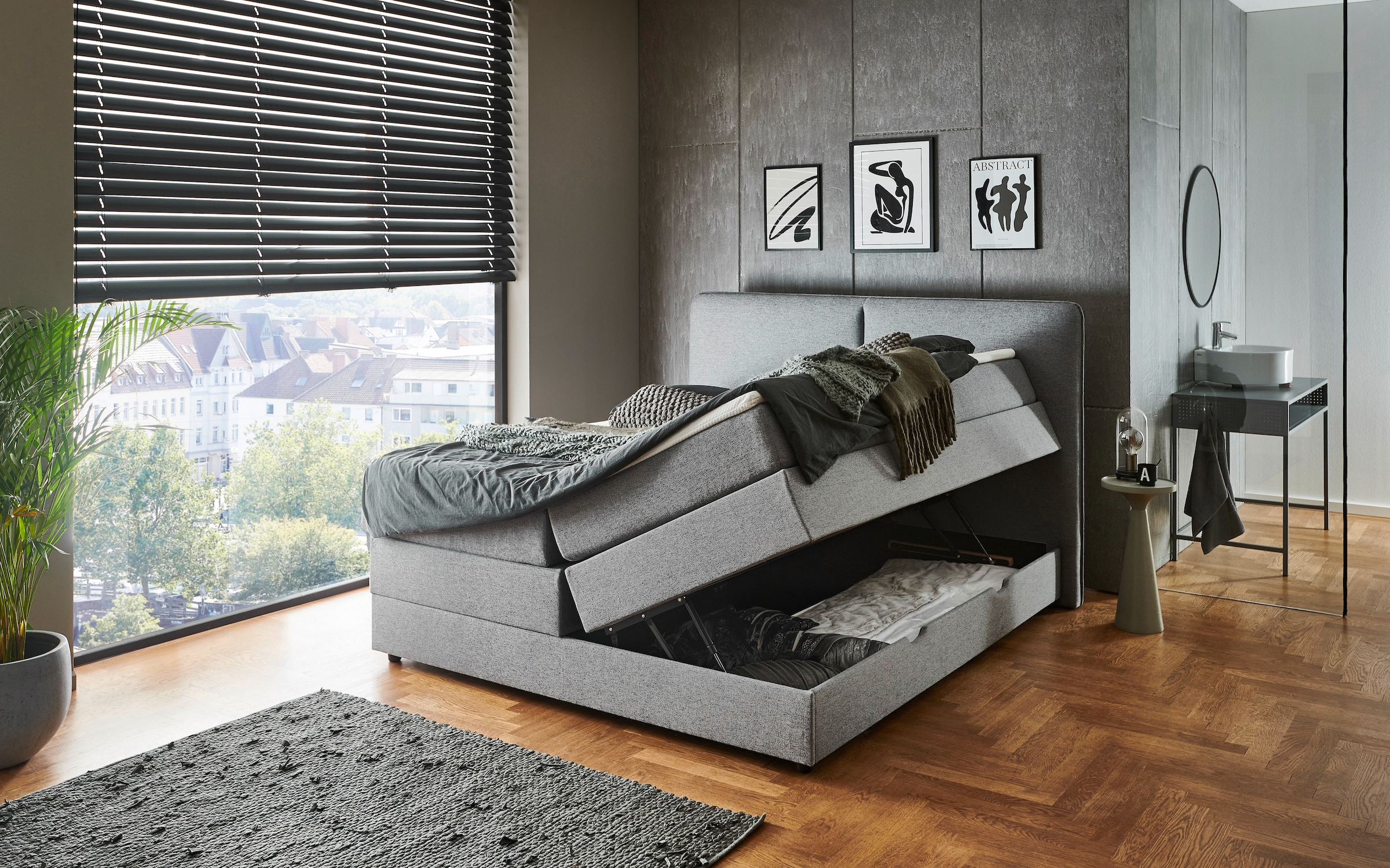 meise.möbel Lit de boxe »Columbia mit extra grossem Bettkasten« erhältlich in 180x200cm