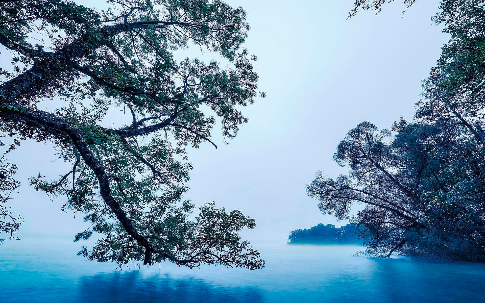 Image of Komar Vliestapete "Digitaldruck Vlies - Blue Waters - Grösse 400 x 250 cm" bedruckt glatt Wohnzimmer, Schlafzimmer