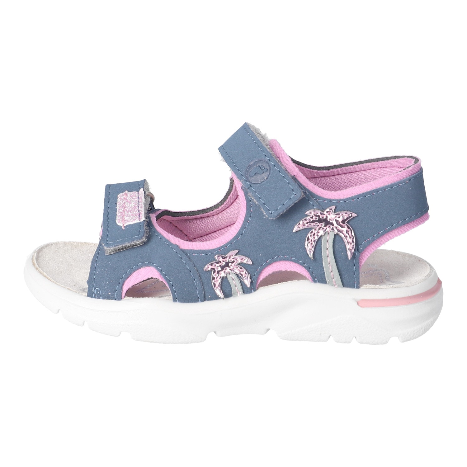 Ricosta Sandale »Carmi«  Chaussure à scratch avec paillettes, avec WMS, gabarit de taille à télécharger