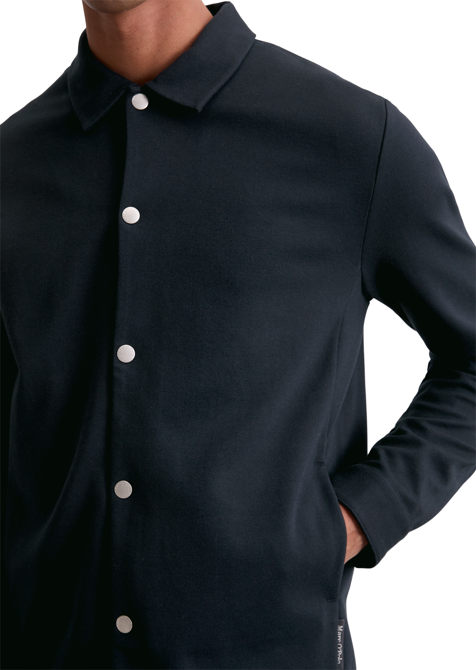 Marc O'Polo Hemdjacke, ohne Kapuze, Sweat-Overshirt regular fit aus Bio-Baumwoll-Mix
