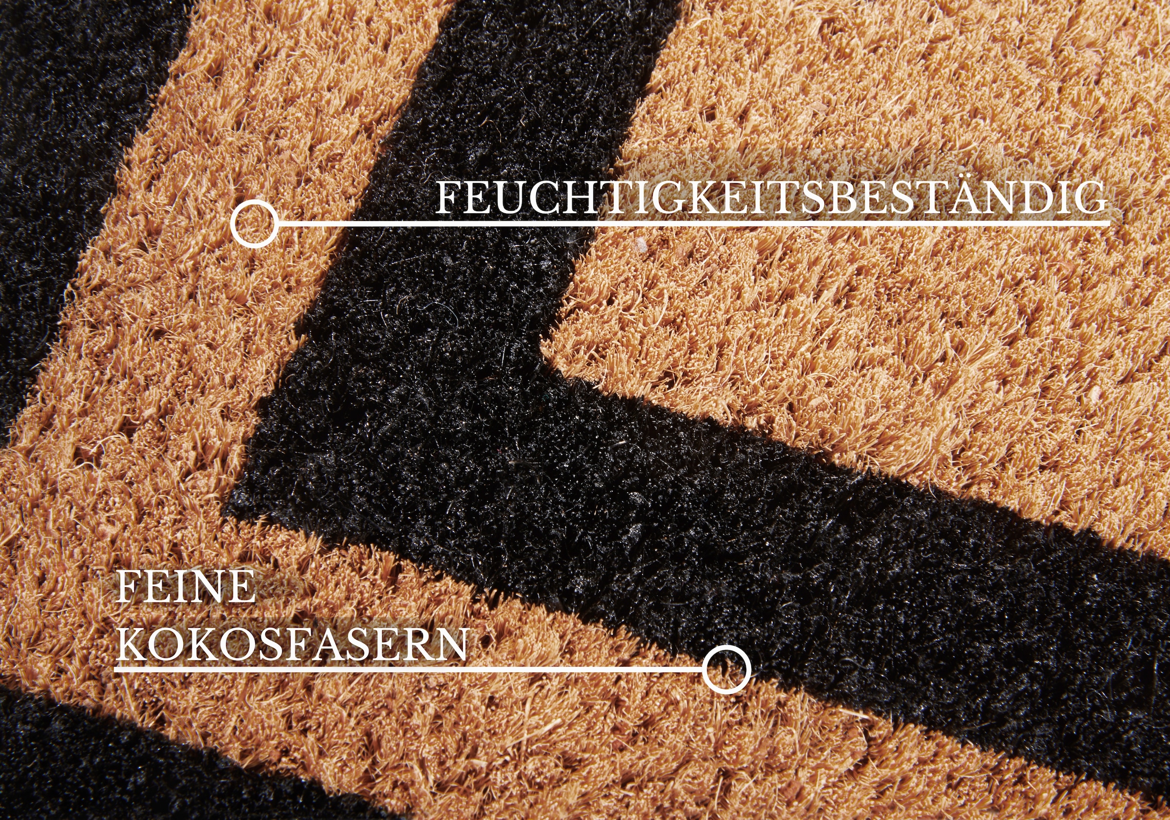 Villeroy & Boch Fussmatte »Claude, Türmatte«, rechteckig, 23 mm Höhe, Robust, Innen, Aussen, Schmutzabtreter, Wetterfest, Natur, Kokos