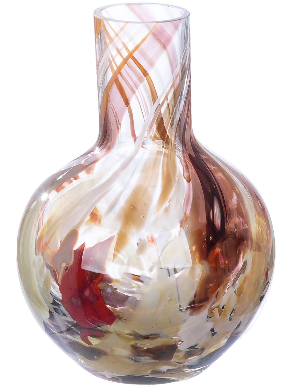 Image of GILDE Tischvase "Vase Roslin Höhe ca. 21 cm" Europäische Handarbeit, aus durchgefärbtem Glas