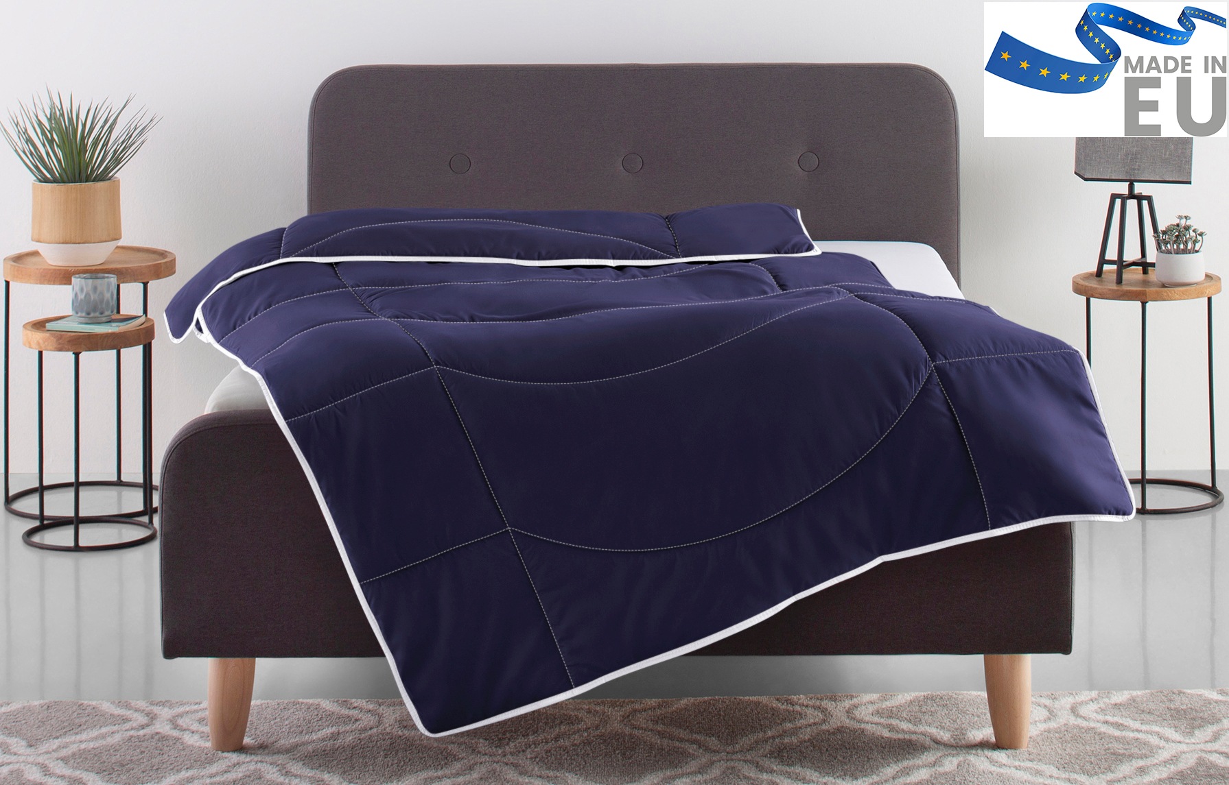 Image of GOODproduct Microfaserbettdecke "Microlux, Bettdecke 135x200 cm und Übergrössen bis 240x220cm" warm Füllung Feuchtigkeitsregulierende 3D Klimafaser (Polyester) 1 Stk. tlg. fest versteppter Bezug - keine Bettwäsche nötig, Sommer, Winter