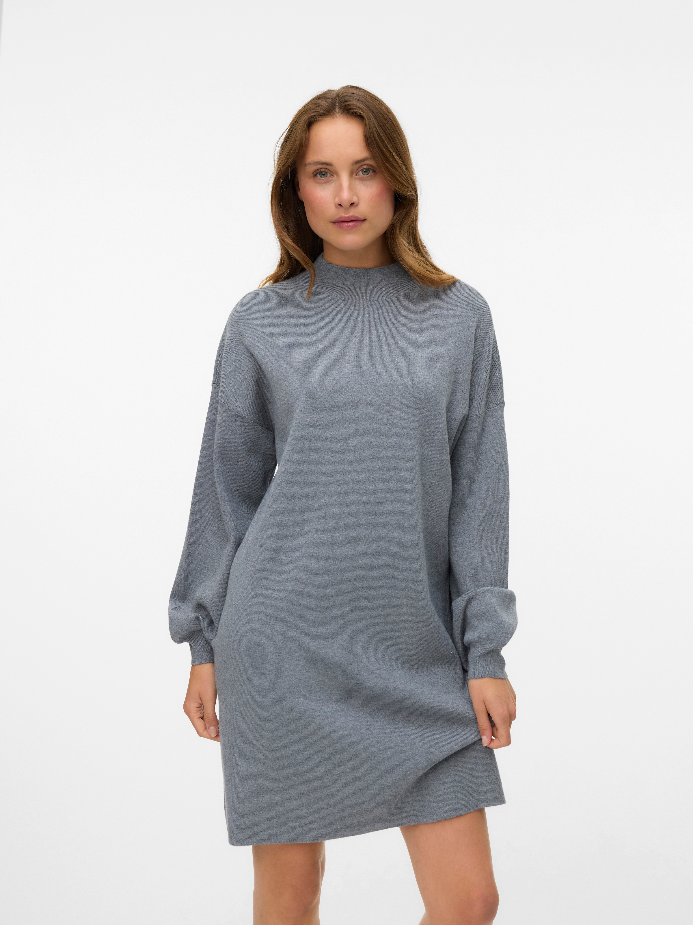 Image of Vero Moda Strickkleid "VMNANCY LS FUNNELNECK DRESS GA NOOS"