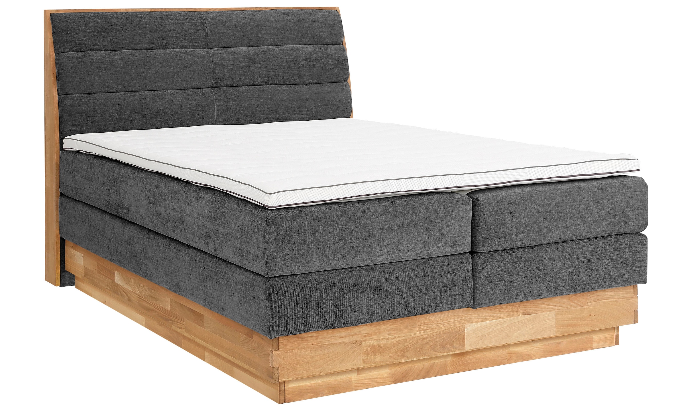 GOODproduct Lit boxspring »Jenna« sans éclairage LED, avec tissus certifiés recyclés