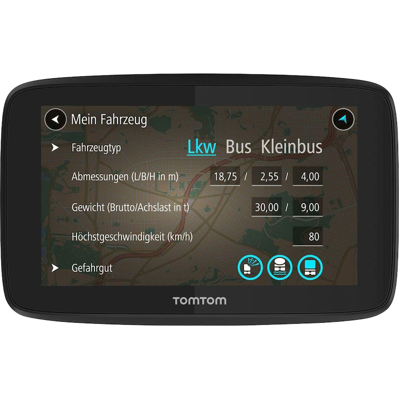 TomTom , LKW-Navigationsgerät »GO Professional 520« (Europa (48 Länder) inklusive lebenslanger Kartenupdates) , schwarz , Sonderziele für Lkw und Bus