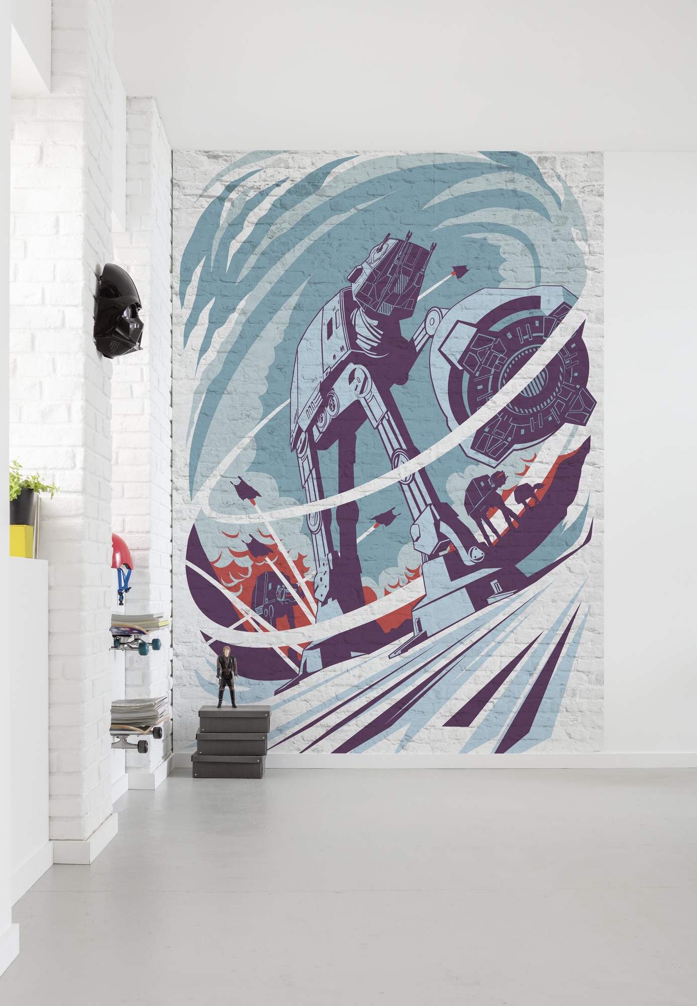 Image of Komar Fototapete "Star Wars Classic Concrete Hoth" Comic bedruckt glatt