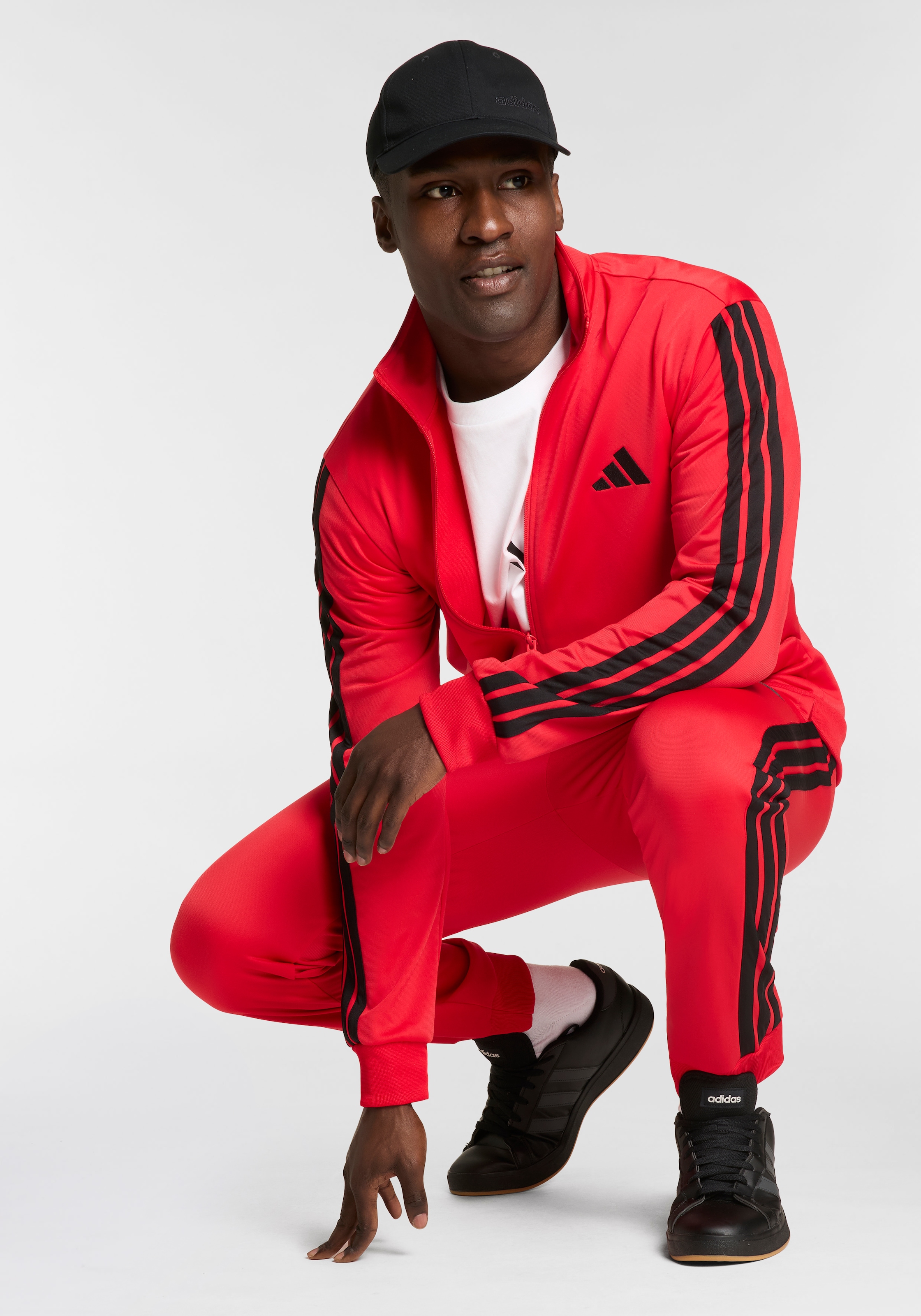 adidas Sportswear Trainingsanzug »M 3S TR TT TS«, (2 tlg.), Basic 3-Streifen Trikot