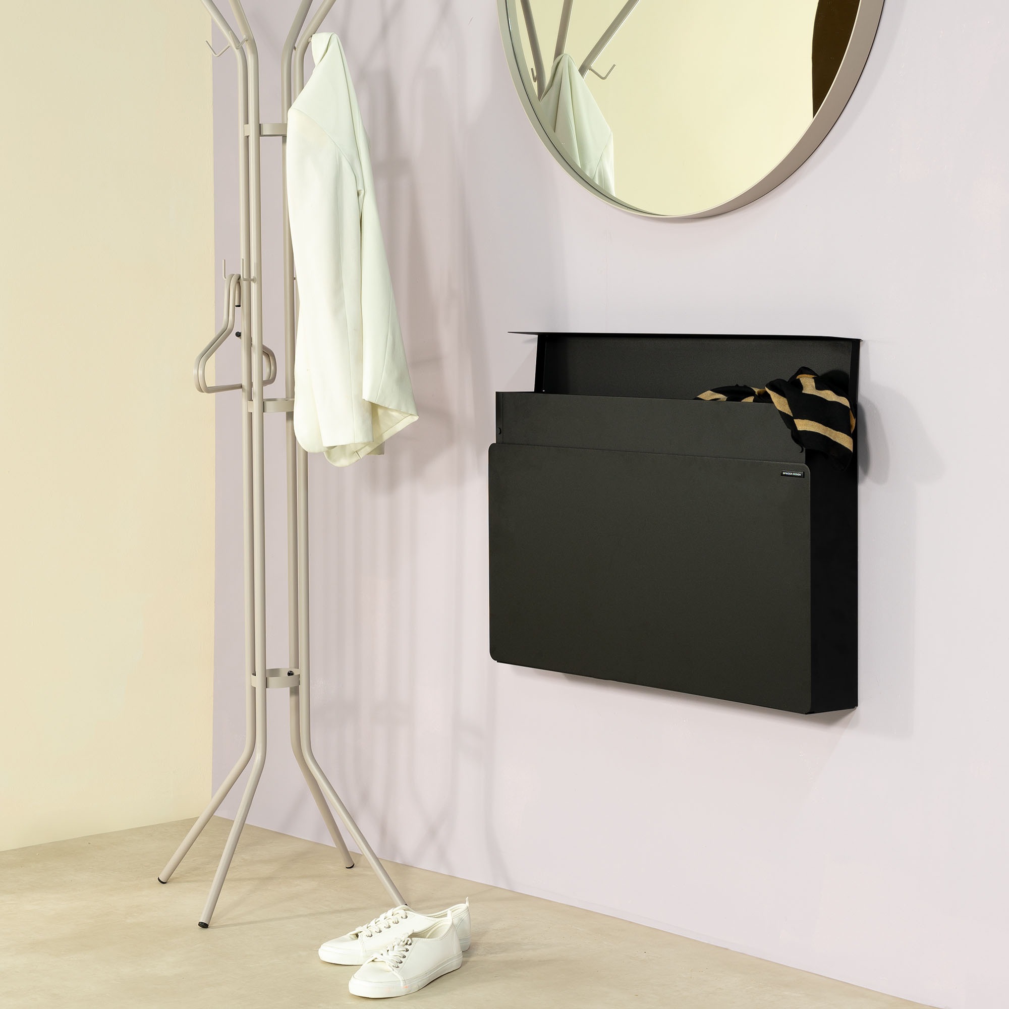 Spinder Design Armoire à chaussures »LUIGI« armoire à chaussures en acier avec compartiment
