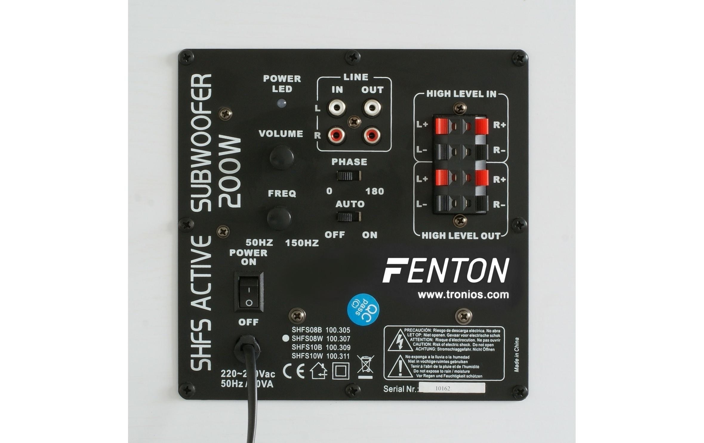 FENTON Subwoofer »Fenton SHFS08W 8 Zoll«