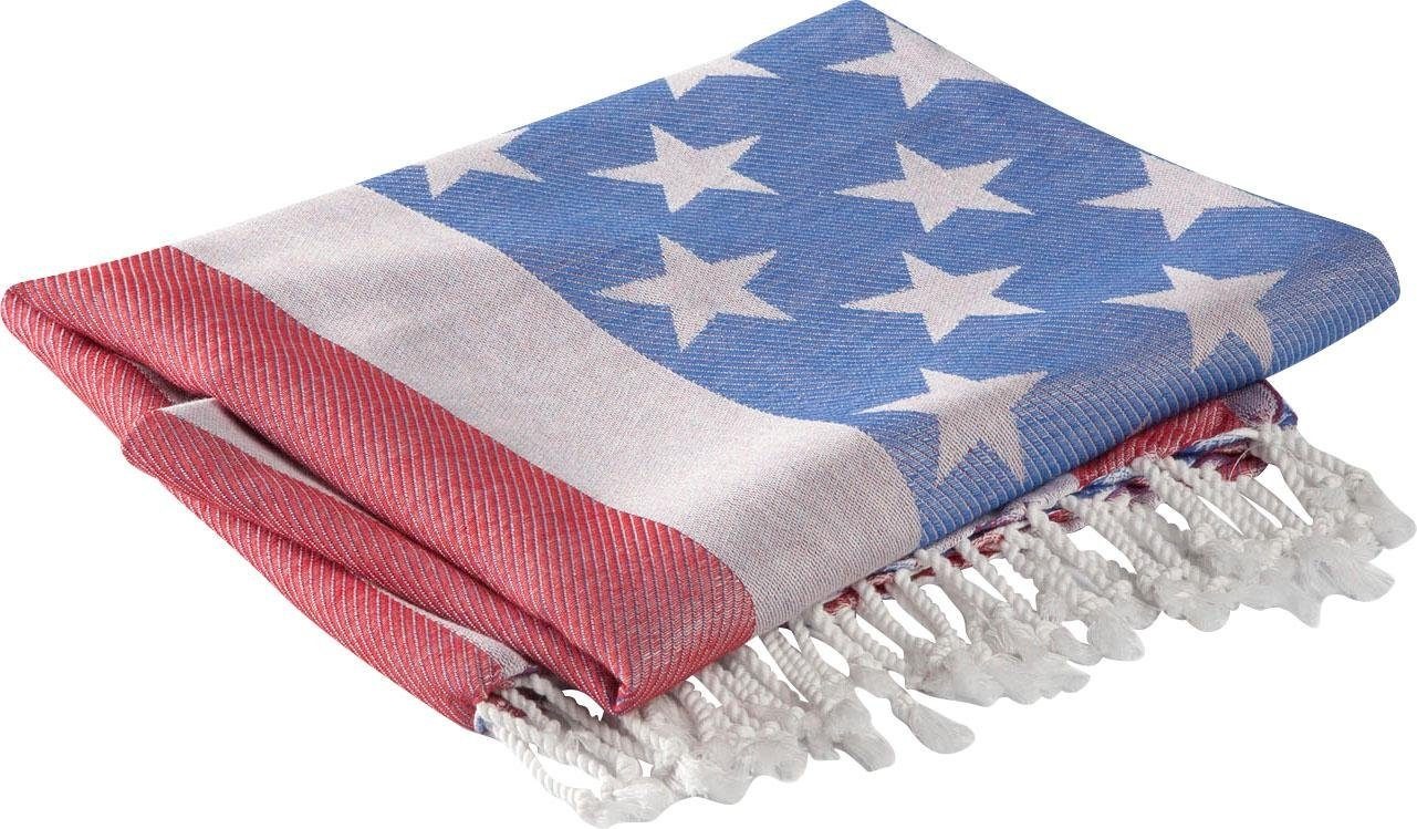 Image of Seahorse Hamamtuch »USA«, (1 St.), 100x180 cm, mit amerikanischer Flagge, ideal als Strandtuch bei Ackermann Versand Schweiz