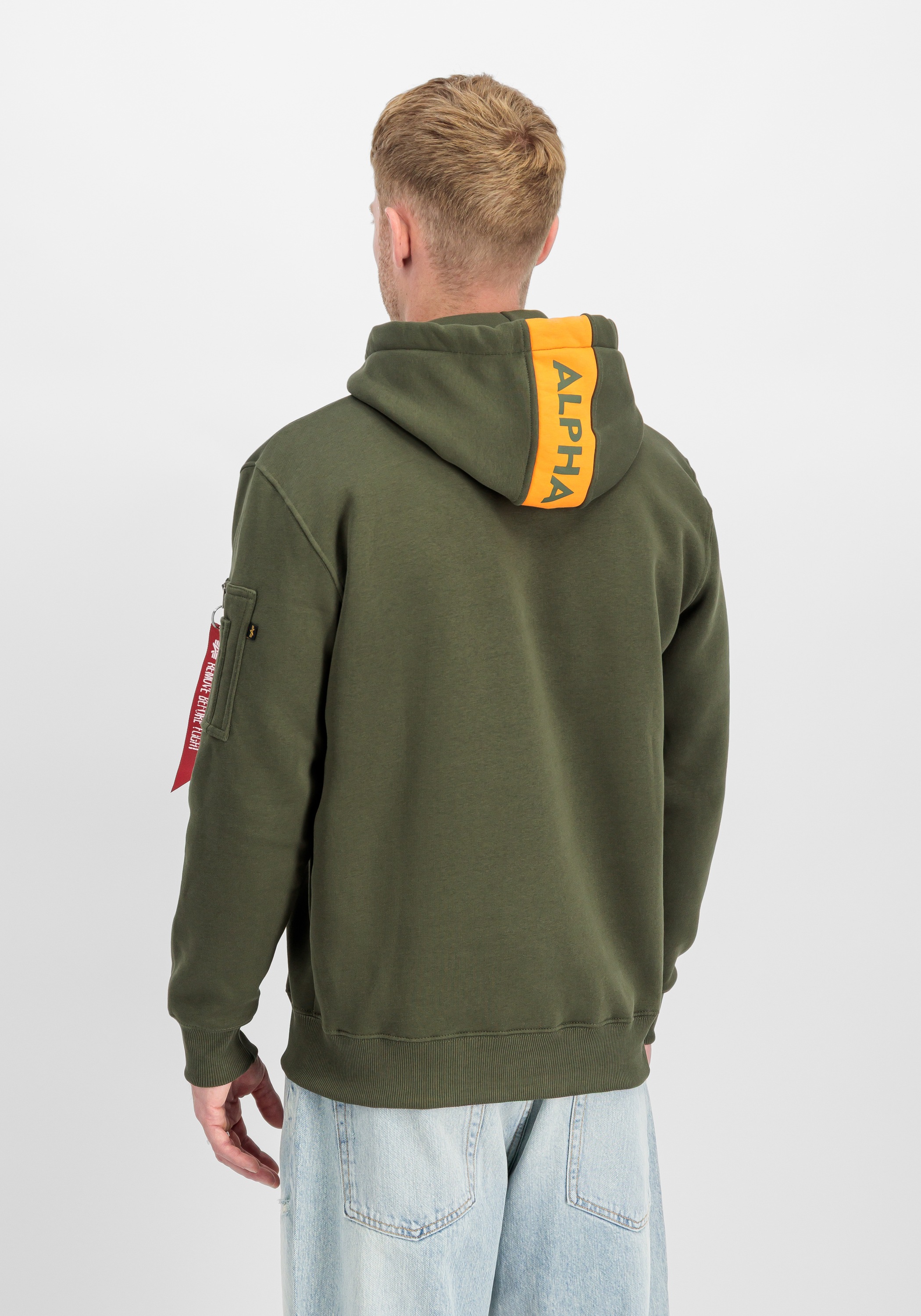 Alpha Industries Hoodie »Red Stripe Hoodie Kapuzensweatshirt«