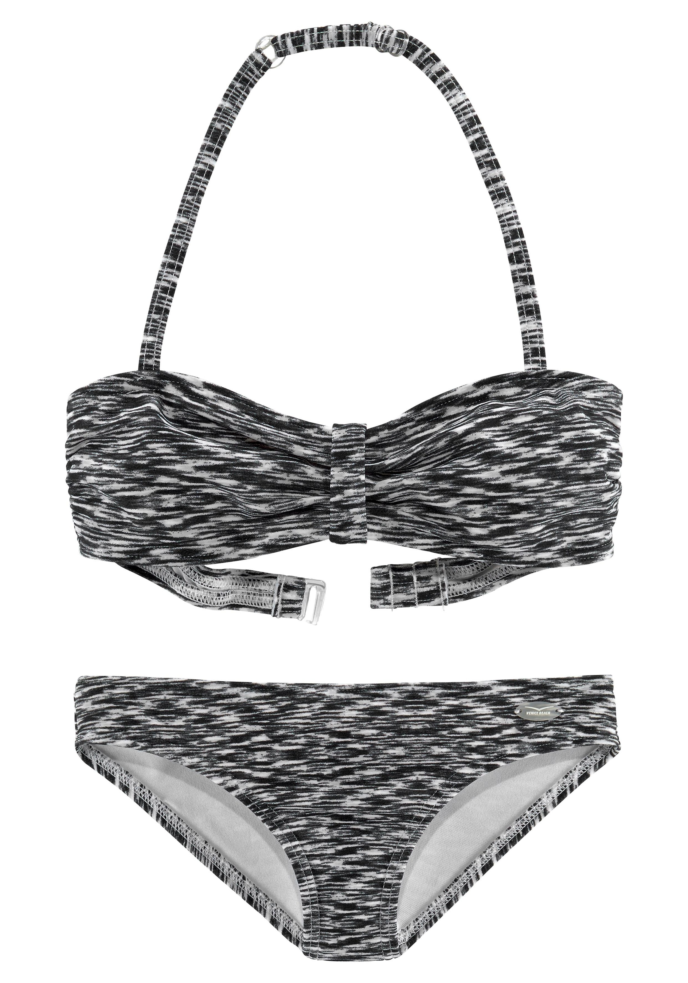 Bandeau-Bikini, in Melange-Optik