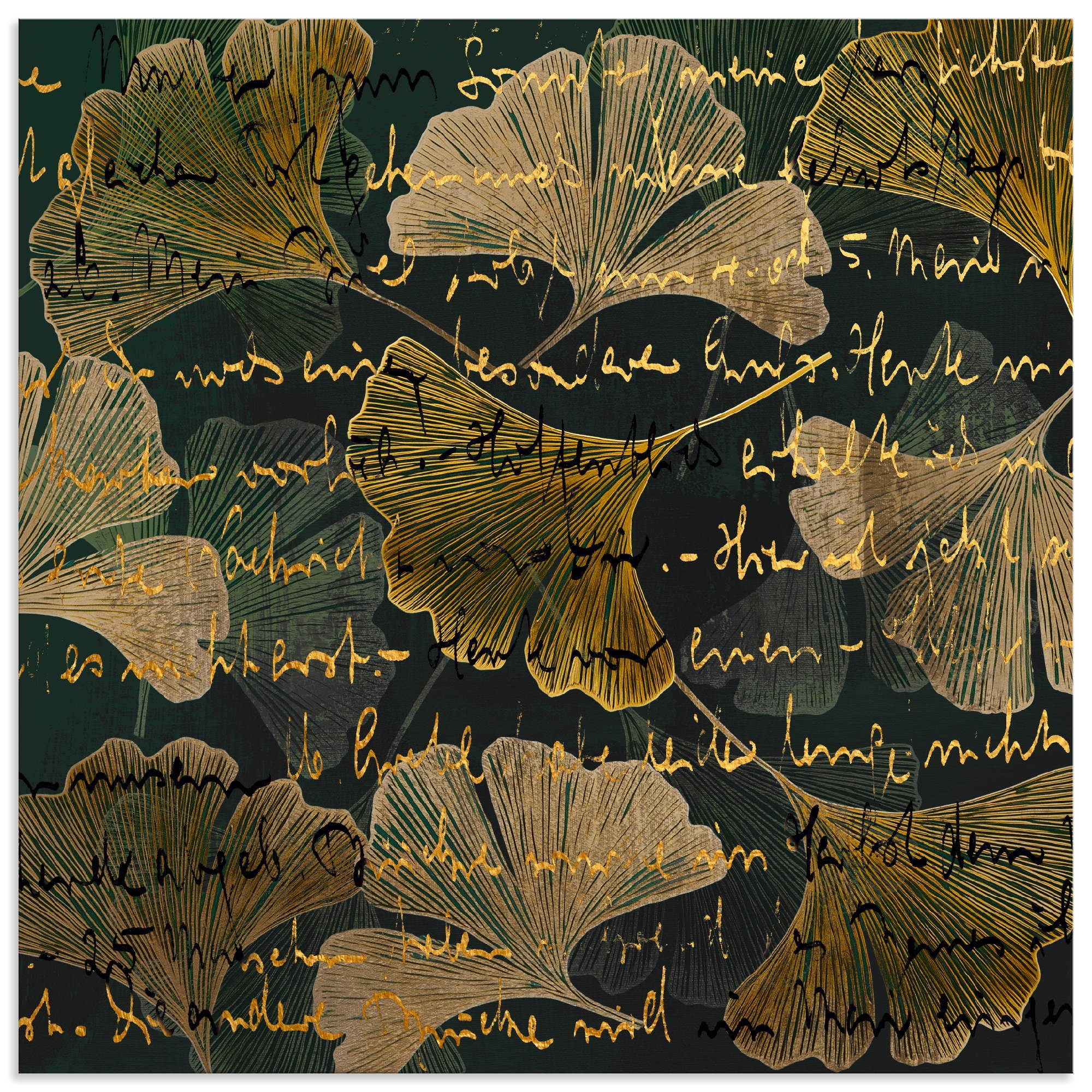 Image of Artland Wandbild "Ginko" Muster 1 Stk. tlg. als Alubild, Leinwandbild, Poster, Wandaufkleber in verschied. Grössen