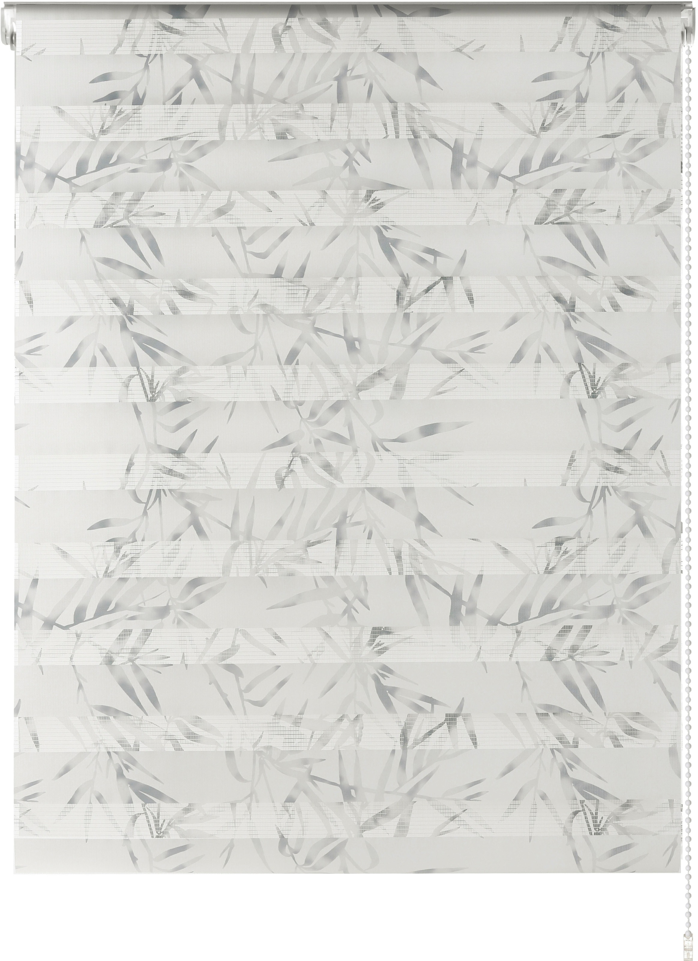 Image of my home Doppelrollo »BAMBUS«, Lichtschutz, ohne Bohren, freihängend, Klemmfix, Fixmass, gemustert, Blätter, Äste, Zweige, Klemmträger bei Ackermann Versand Schweiz