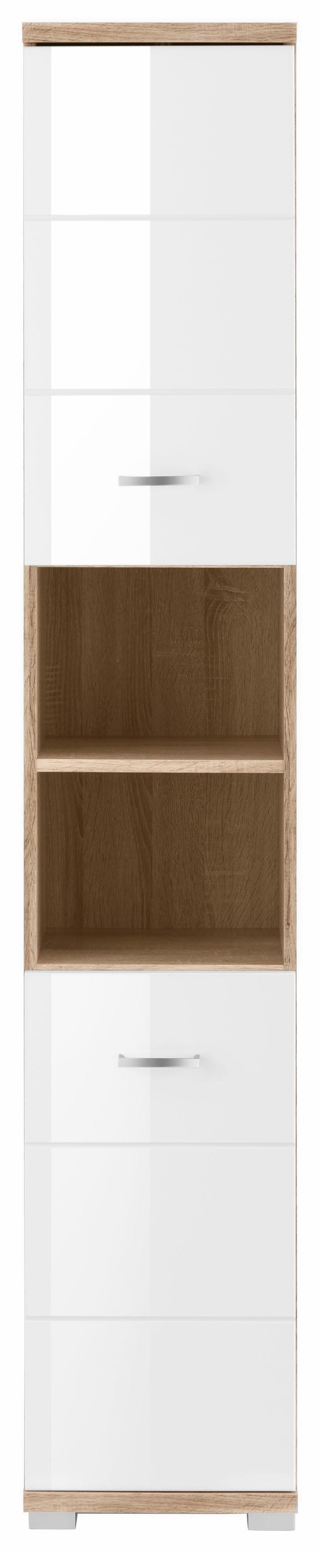 Homexperts Hochschrank »Nusa«, Breite 35 cm, Badezimmerschrank, welchselbarer Türanschlag und Fächer