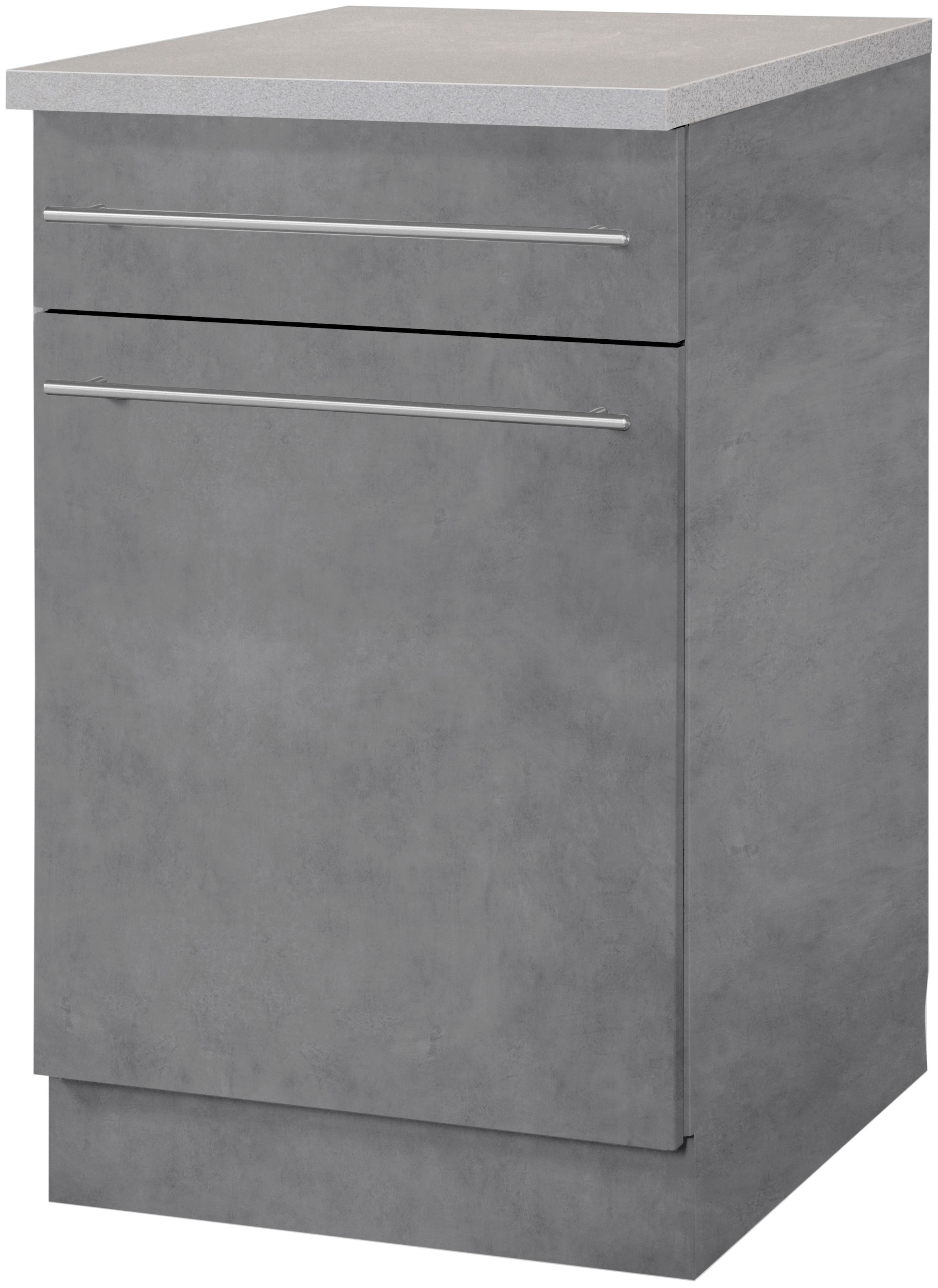 Image of wiho Küchen Unterschrank "Chicago" 40 cm breit, 1 Schubkasten und 1 Tür