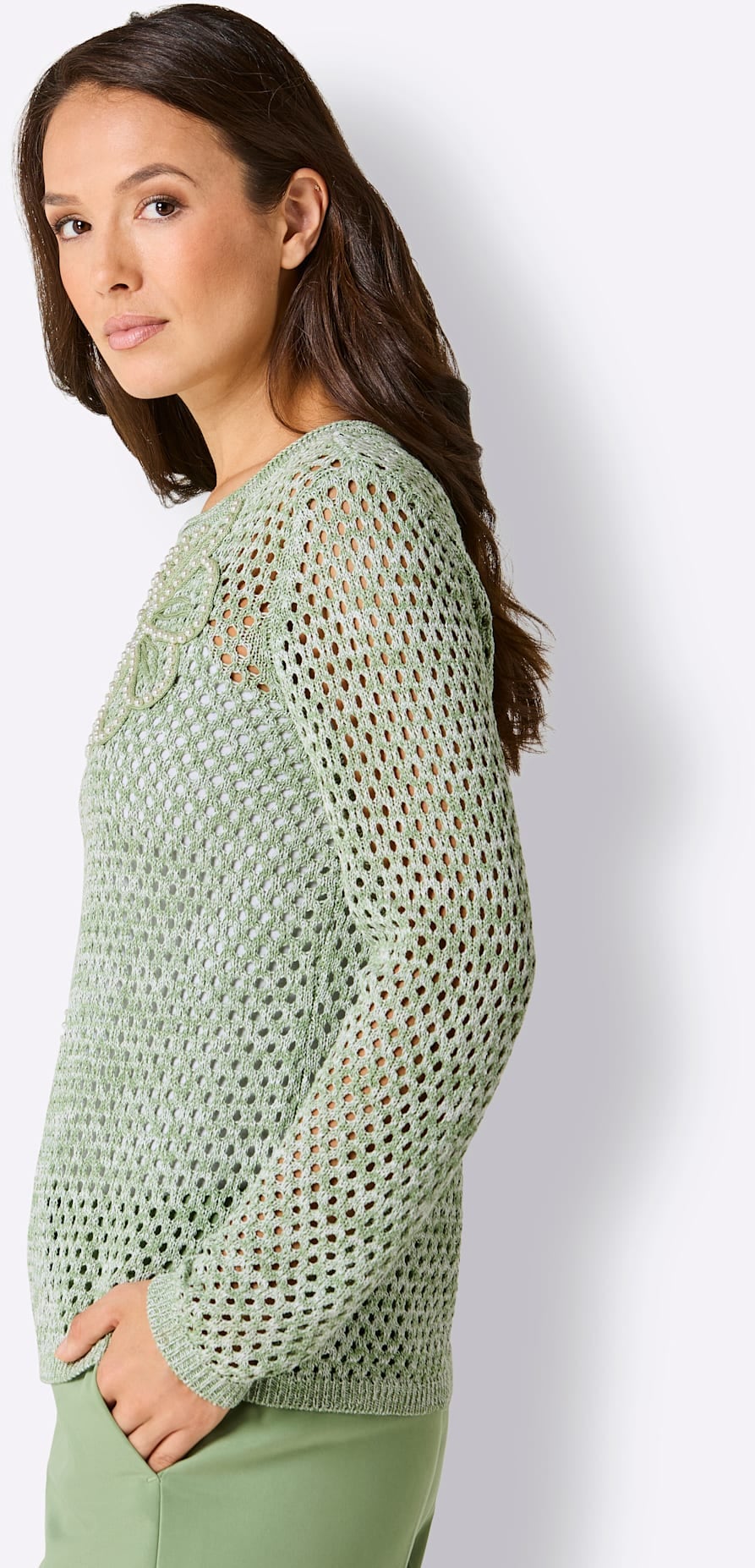 CREATION L PREMIUM Pull ajouré »Lyocell-Mix-Pullover«