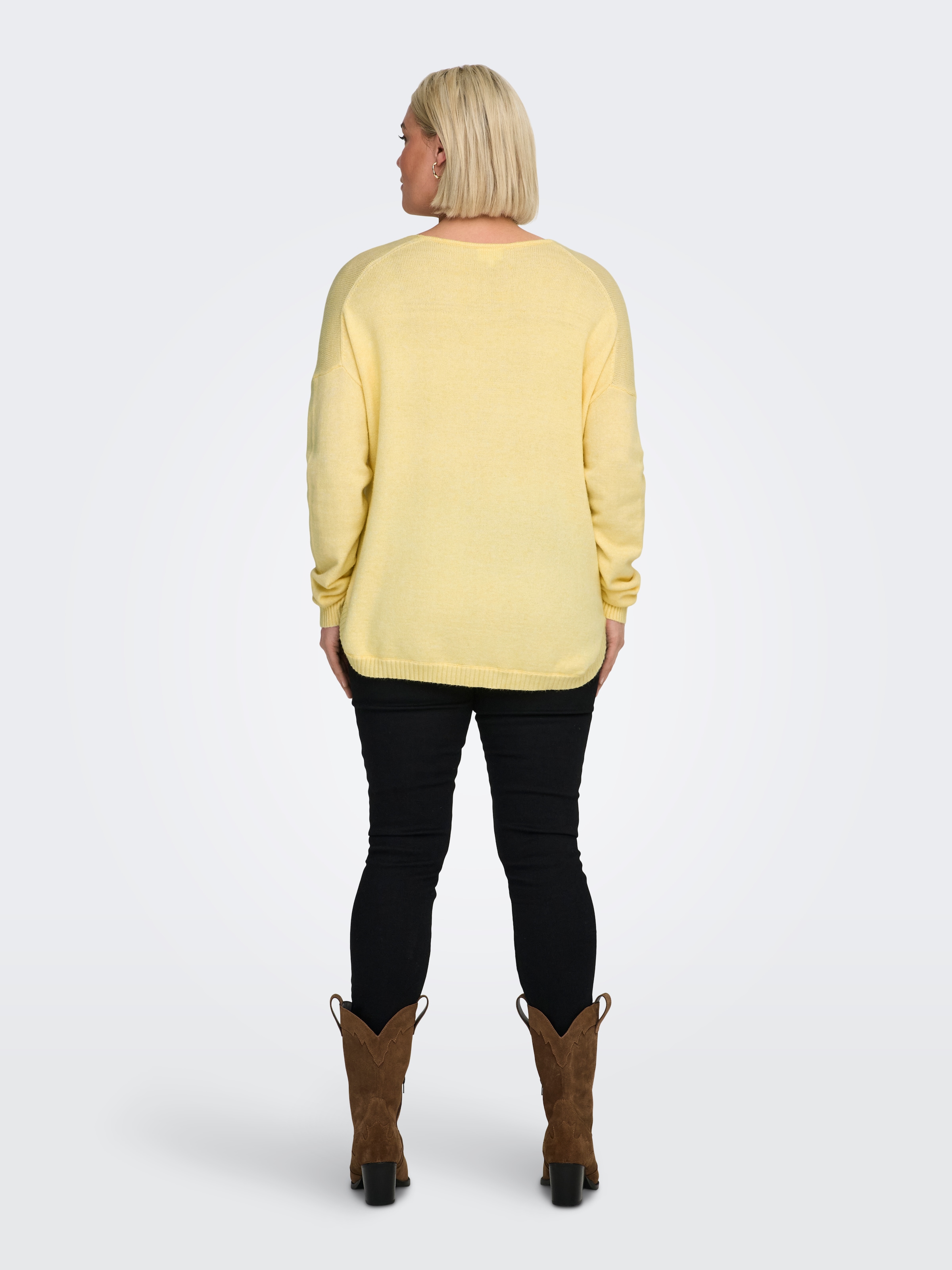 ONLY CARMAKOMA Pull col V »CARMARGARETA LS PULLOVER KNT NOOS« Viskosemischung, regular fit