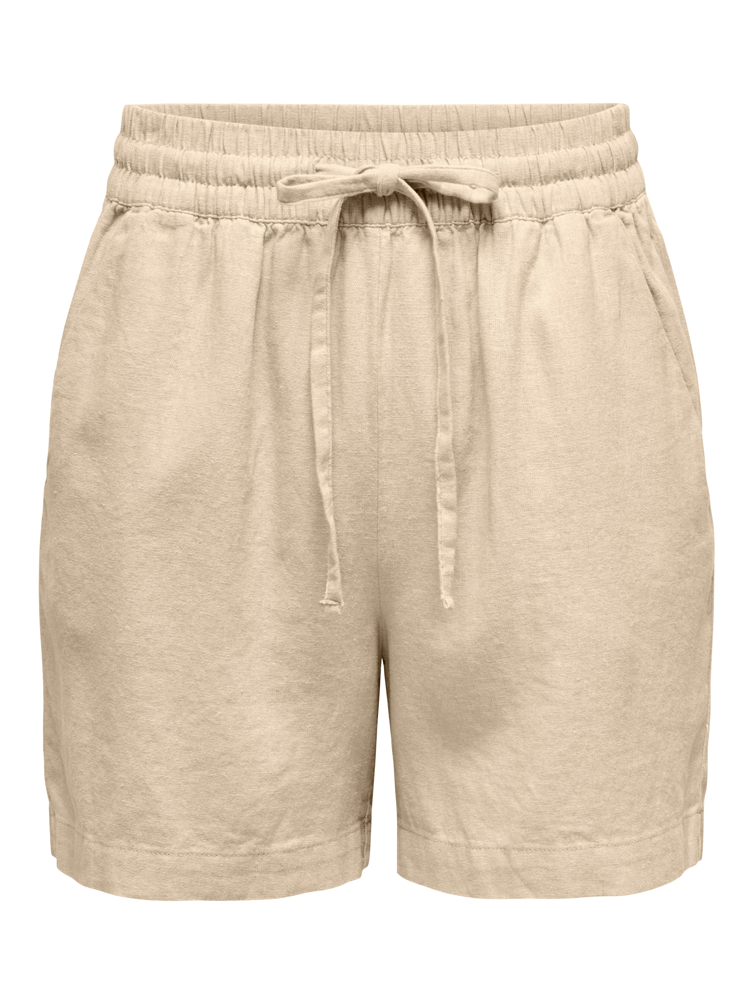 JDY Shorts »JDYSAY HW LINEN STRING SHORTS WVN DIA«  mit Leinen