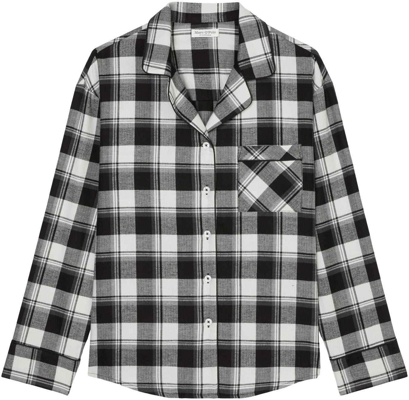 Marc O'Polo Pyjamaoberteil »Homey Flanne«, mit Karomuster und Brusttasche