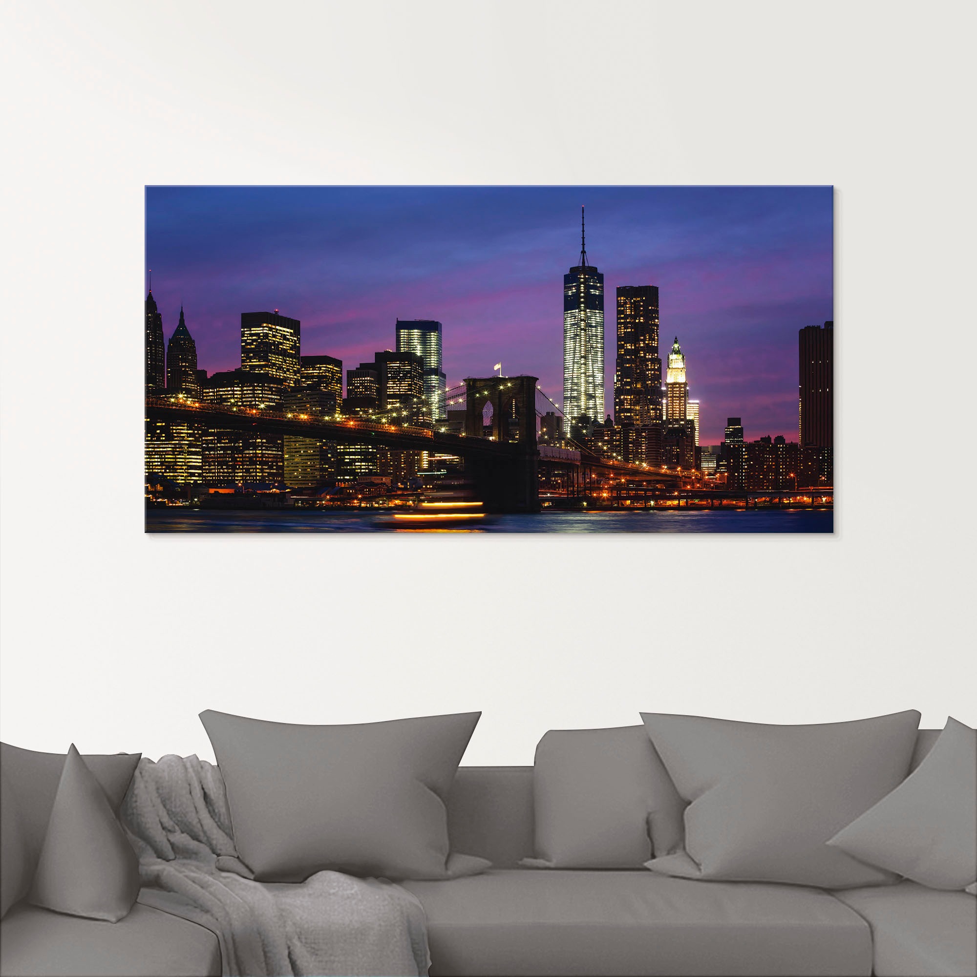 Artland Glasbild »Brooklyn Bridge« Amerika 1 Stk. tlg. in verschiedenen Grössen